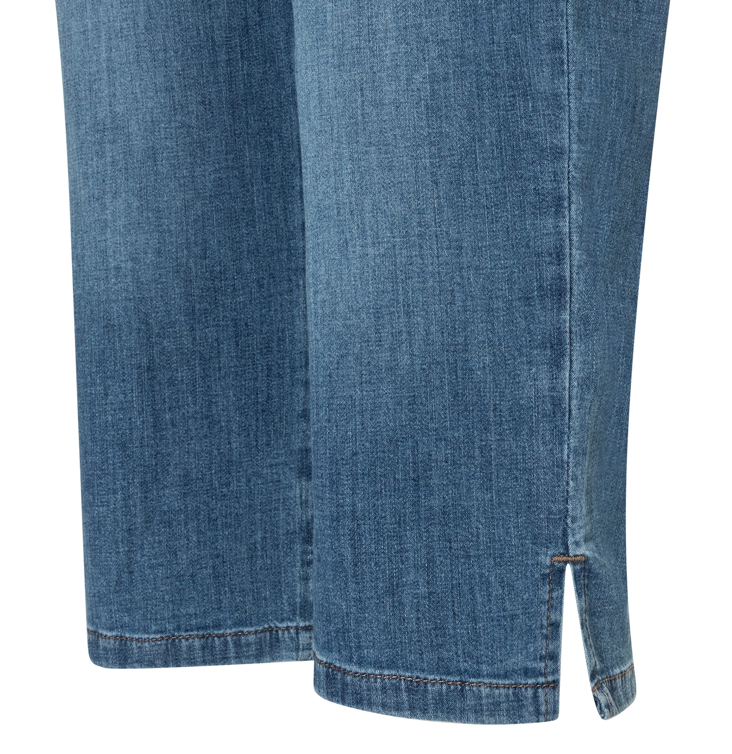MAC Caprijeans »CAPRI« Eingelegte Zierfalten am Saum