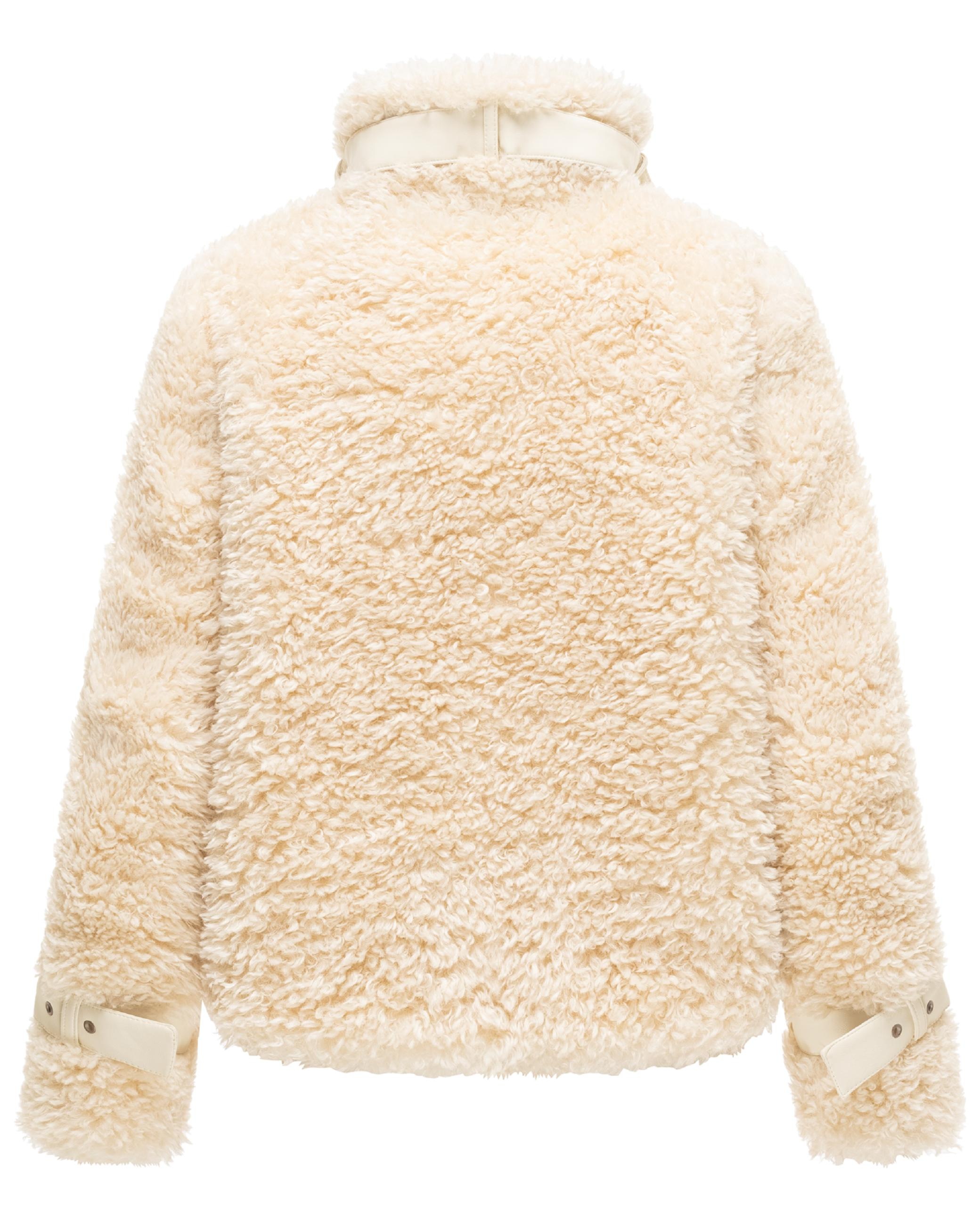 Navahoo Plüschjacke »Plüschjacke Wuschelwonne 14« Teddy Jacke mit Kustleder-Details