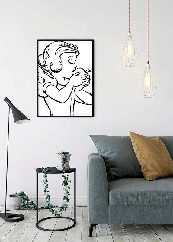 Komar Bild »Snow White Apple Bite - white«, Disney, (1 St.), Wandbild zur Dekoration im Kinderzimmer - ohne Rahmen