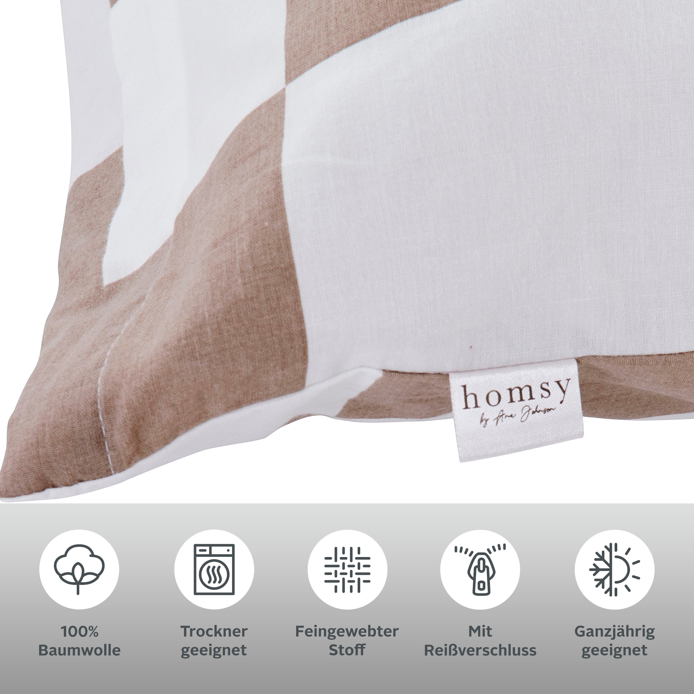 homsy by Ana Johnson Bettwäsche »Chessley« mit coolem Karo-Muster, ab Größe 135x200 cm, by Ana Johnson