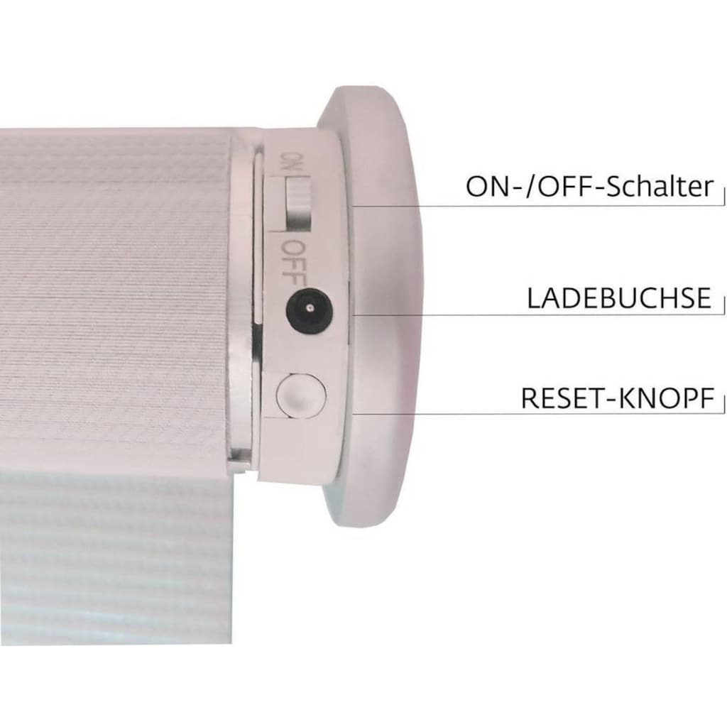 sunlines Elektrisches Rollo »Mosaik«, blickdicht, mit Bohren, freihängend