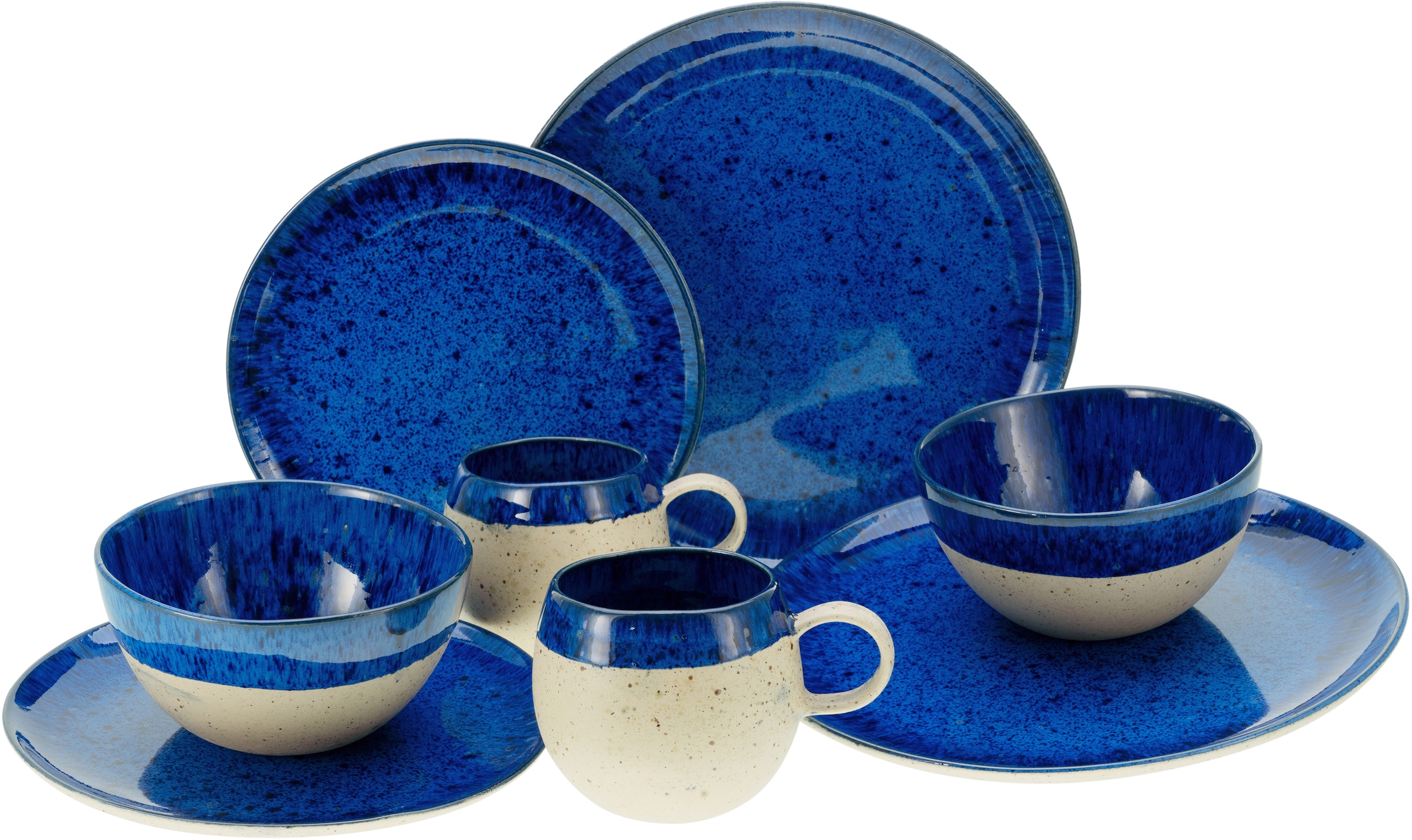 Kombiservice »Geschirr-Set Deep Blue Sea«, (Set, 8 tlg., Kaffeeservice und...