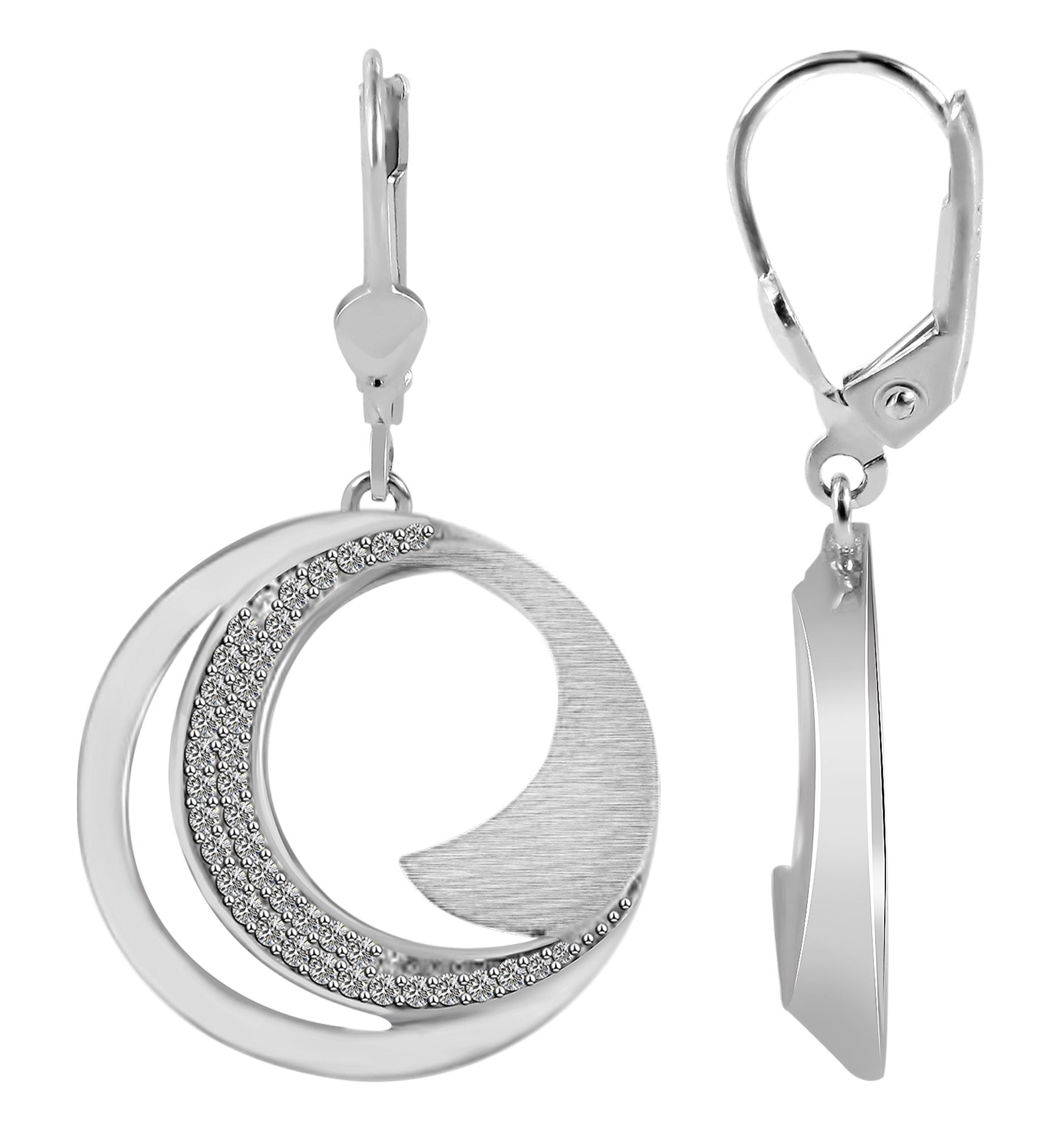 Adelia´s Paar Ohrhänger »Damen Ohrringe ¿ Ohrhänger aus 925 Silber mit Zirkonia«