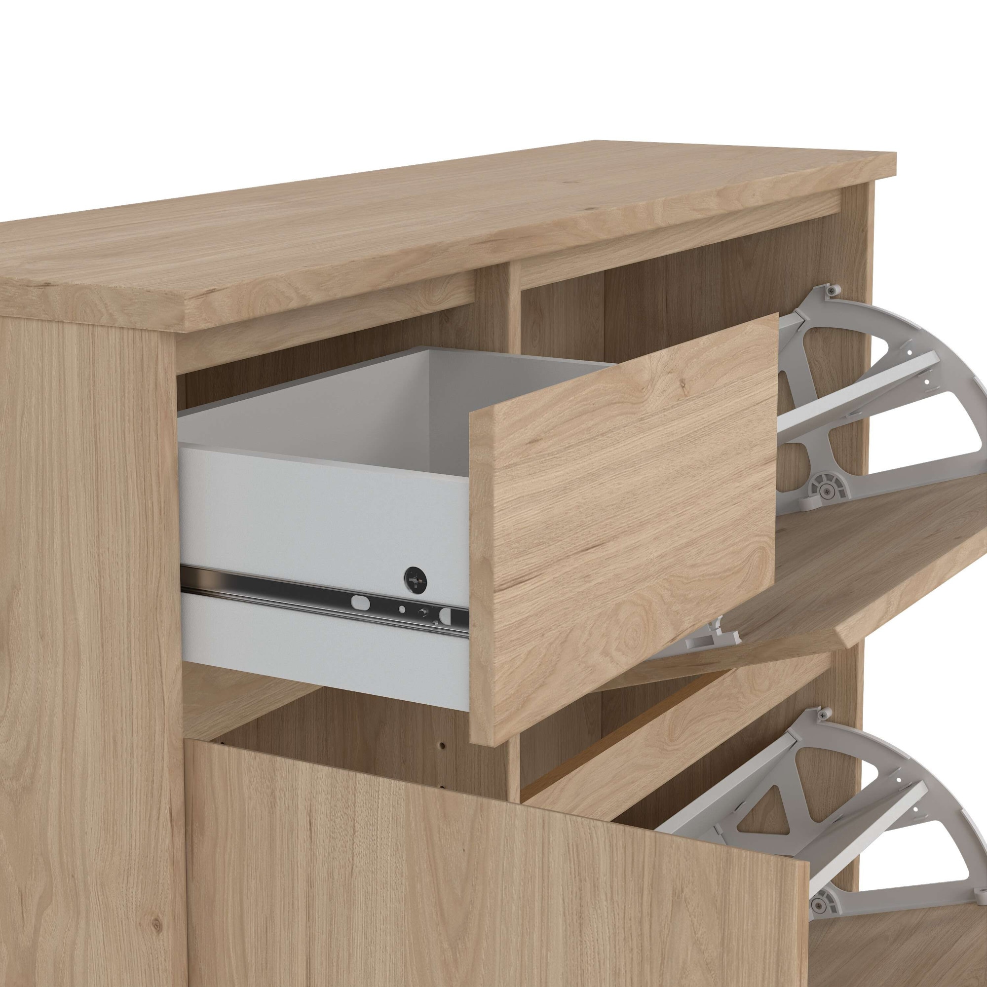 INOSIGN Schuhschrank »Naia Schuhaufbewahrung, Schuhkommode, Schuhregal, Modernes Design« mit 2 Klappen und 1 Tür und 1 Schublade, Praktisch, Breite 109 cm