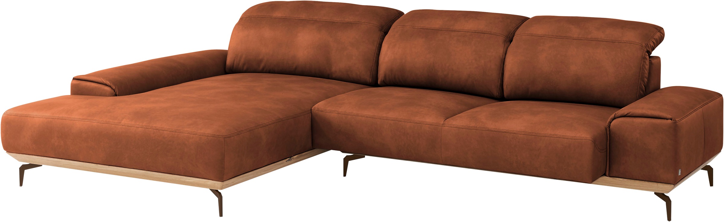 Musterring Wohnlandschaft »MR 2490«, Bronze-Fuß, Sitzhöhe 48cm, wahlweise mit Funktionen, Maße 342 x 207 cm