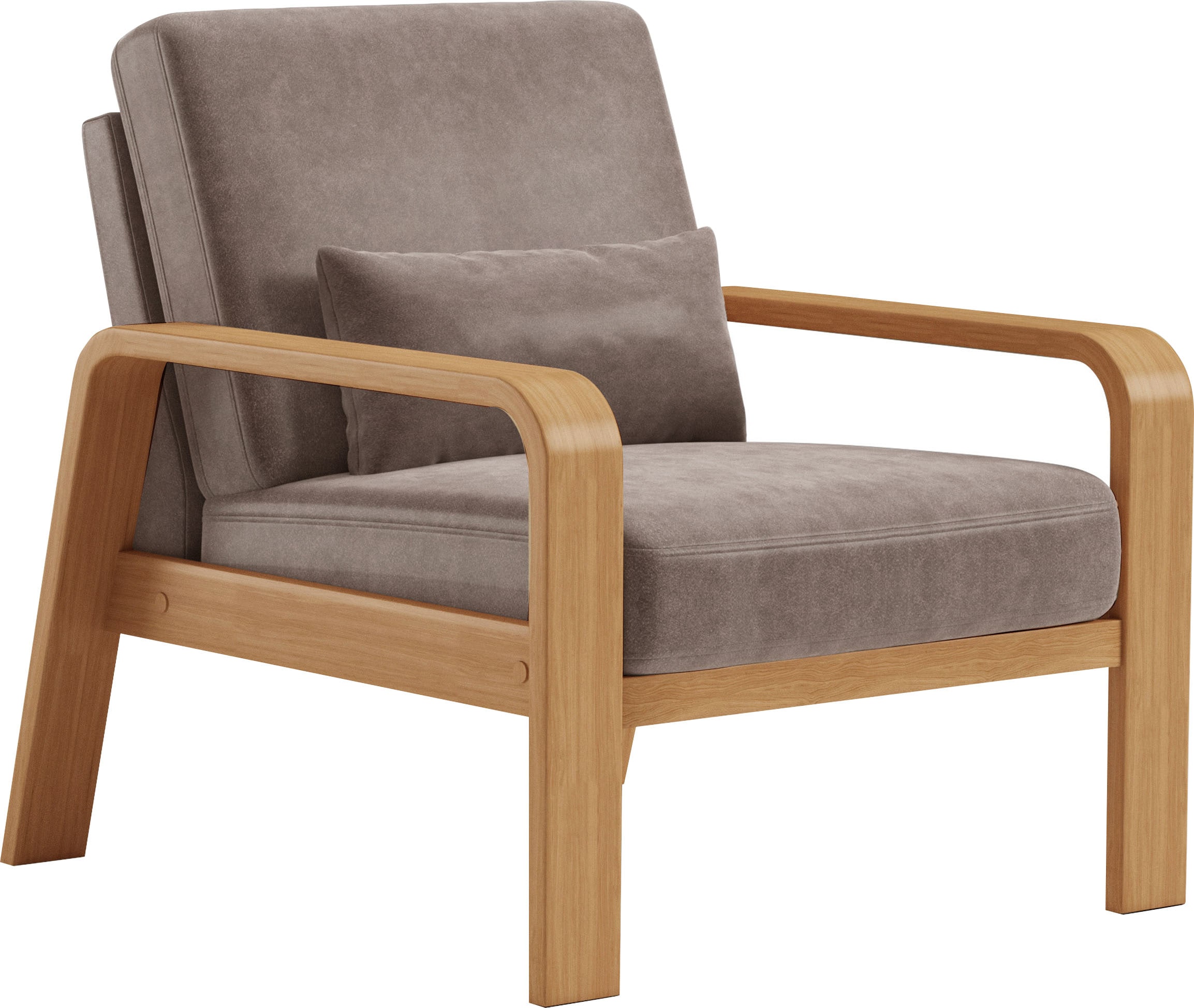 sit&more Sessel »Kolding« Armlehnen aus eichefarbigem Buchenholz, verschiedene Bezüge und Farben