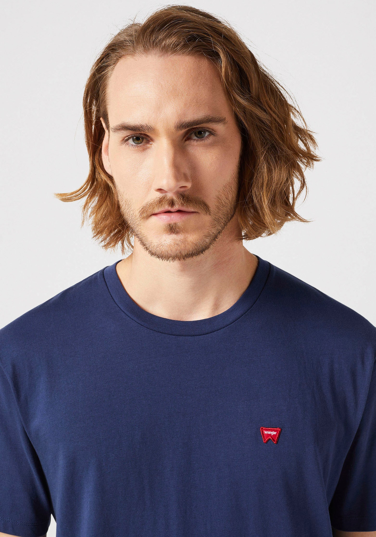 Wrangler Kurzarmshirt, mit Logostickerei auf der Brust