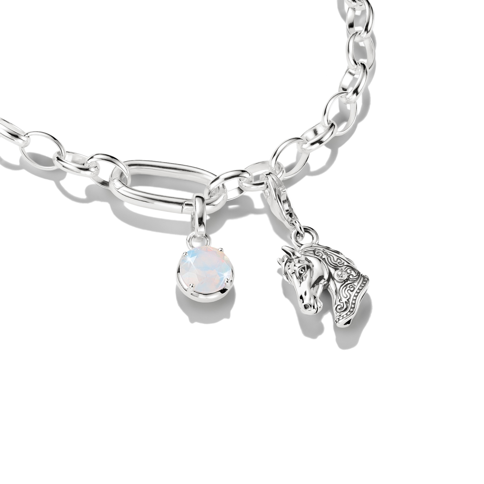 THOMAS SABO Charm-Einhänger »Charm Pferdekopf-Optik - Original« mit Zirkonia (synth.)