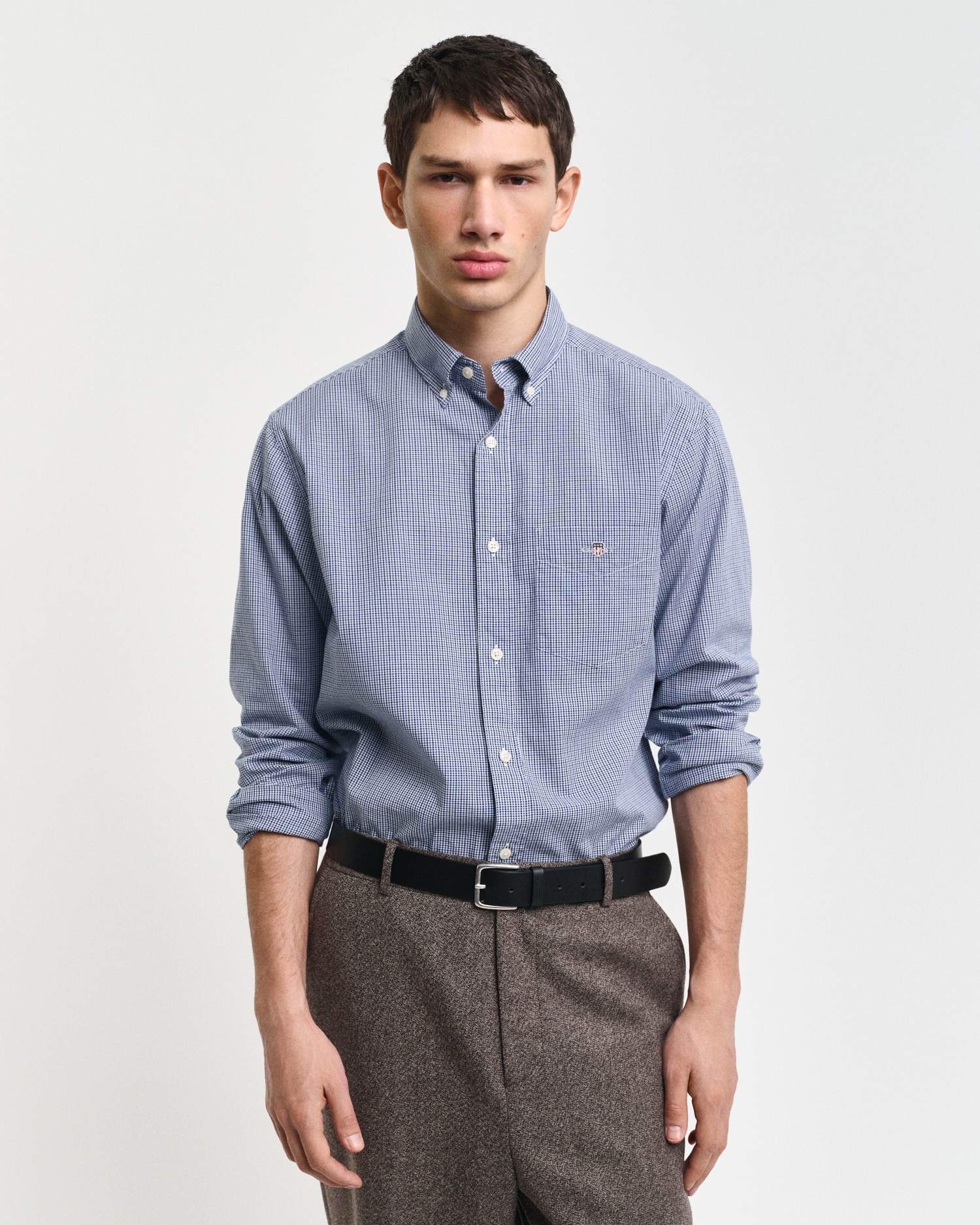 Gant Langarmhemd »REG POPLIN MICRO GINGHAM SHIRT«, Regular Fit Popeline Hemd mit Vichy-Minikaro