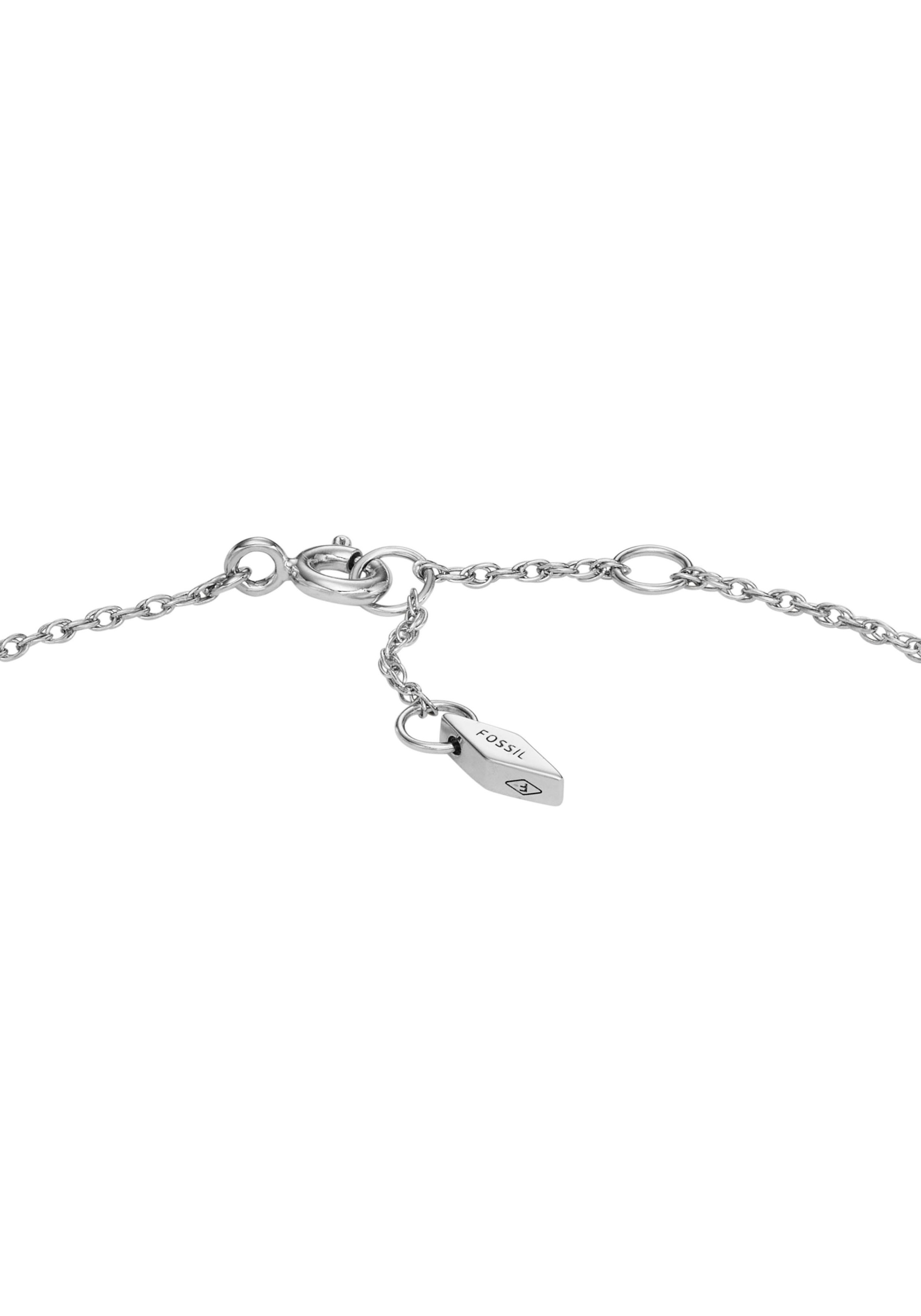 Fossil Armband »LOCK, JFS00625040«, mit Zirkonia (synth.)