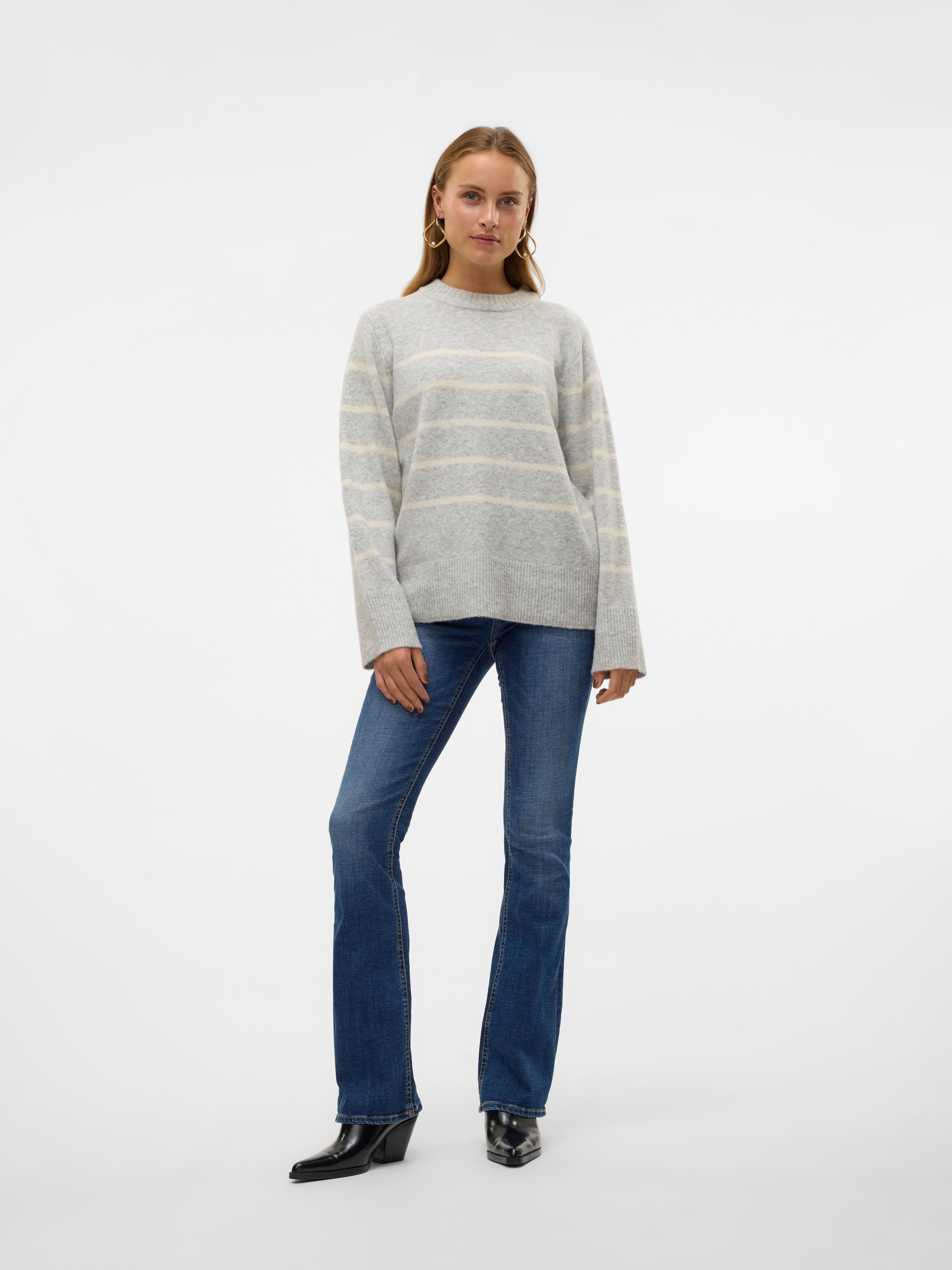 Vero Moda Strickpullover »VMFLAWLESS LS O-NECK PULLOVER GA NOOS«