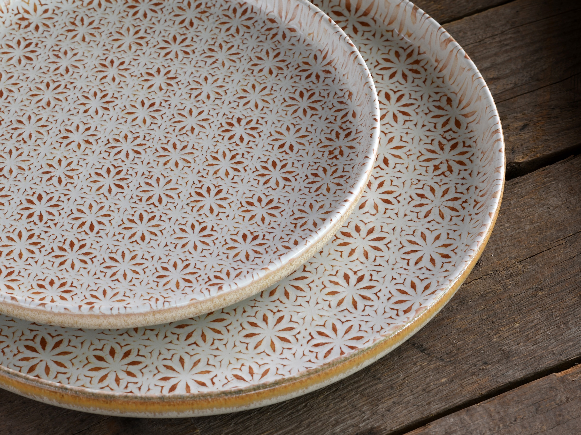 CreaTable Teller-Set »Uno Emiliana, Teller Set 12-tlg« Shabby Look, Vintage Style