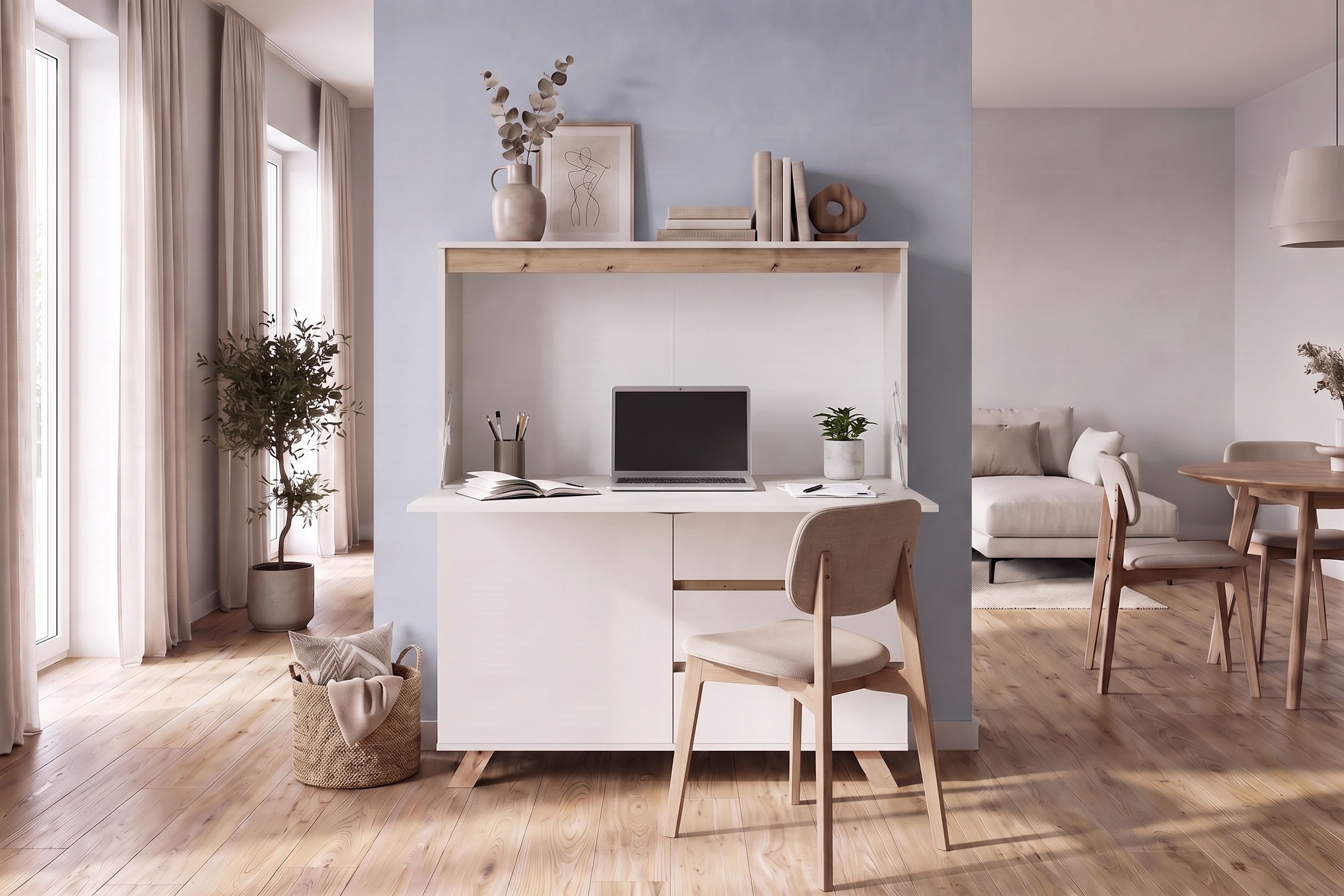 OTTO home Sekretär »Vaux« 1 Stk. tlg. Kaschmir / Artisan Eiche (Eiche-Optik), Klapptür, Stauraum, B: 120 cm
