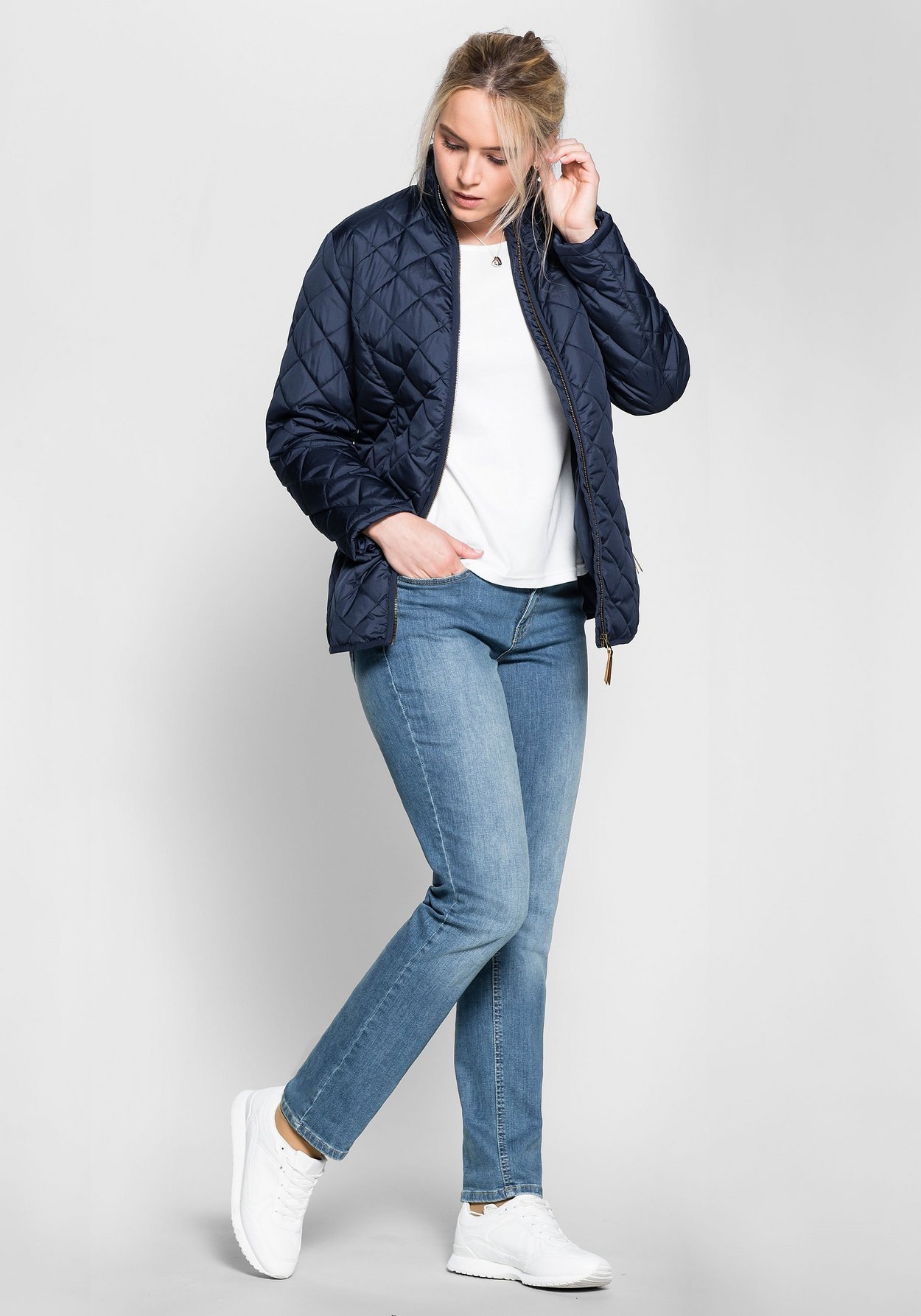 Sheego Steppjacke »Steppjacke aus wasserabweisendem Material«