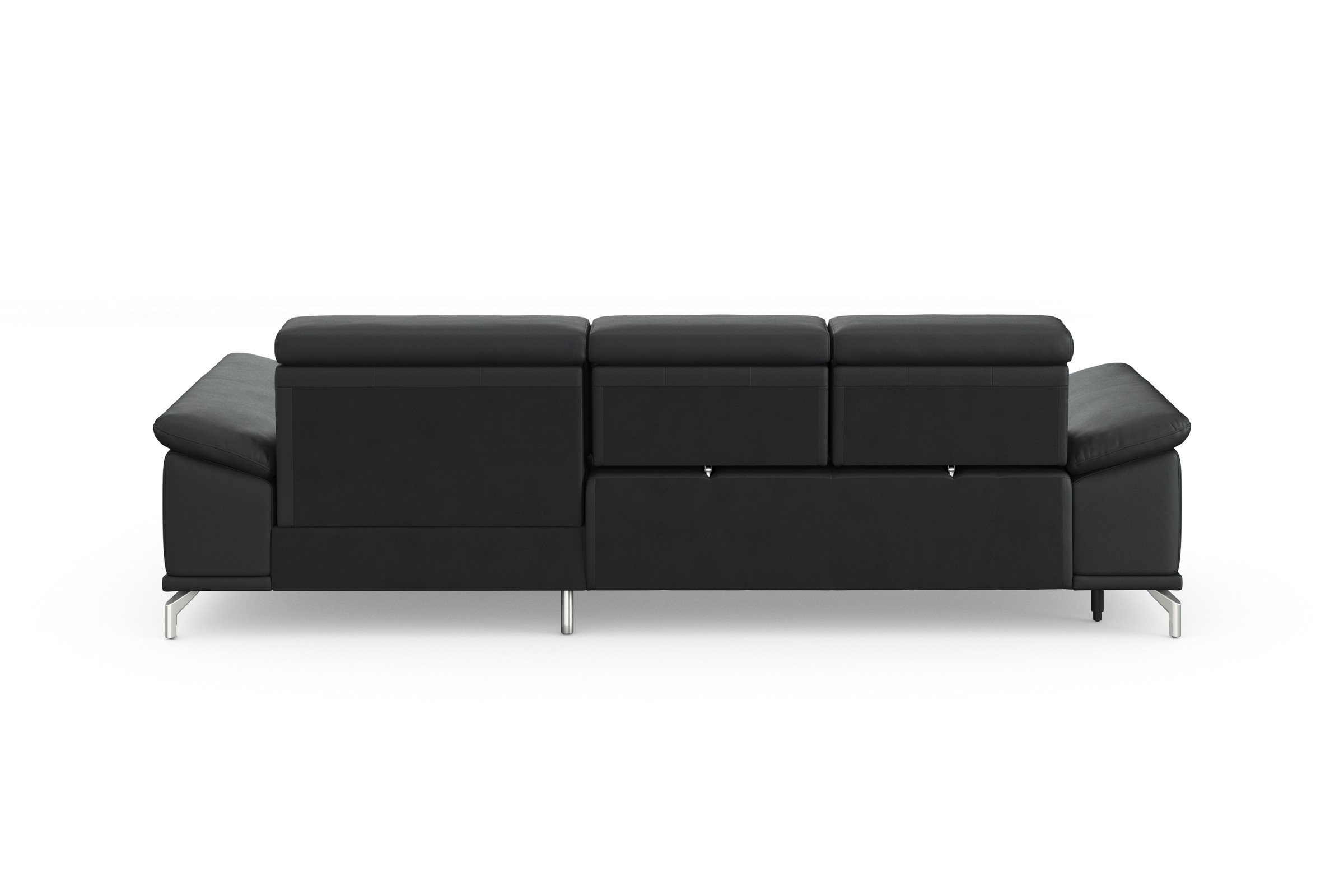 sit&more Ecksofa »Cabrio L-Form, mit Sitztiefenverstellung, Arm- und Kopfteilverstellung«, 2 Nierenkissen, Federkern, optional Bettfunktion und Stauraum