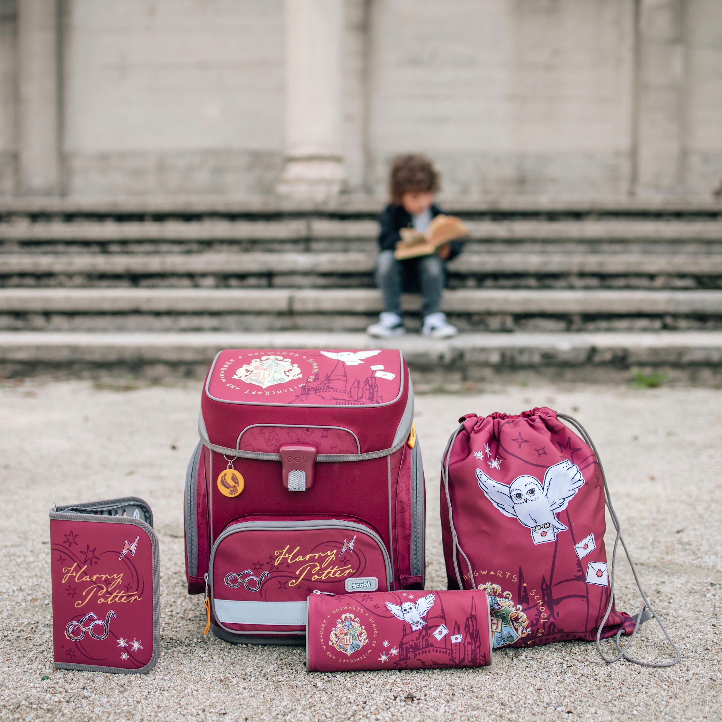 Scooli Schulranzen »EasyFit, Harry Potter II«, Reflektoren