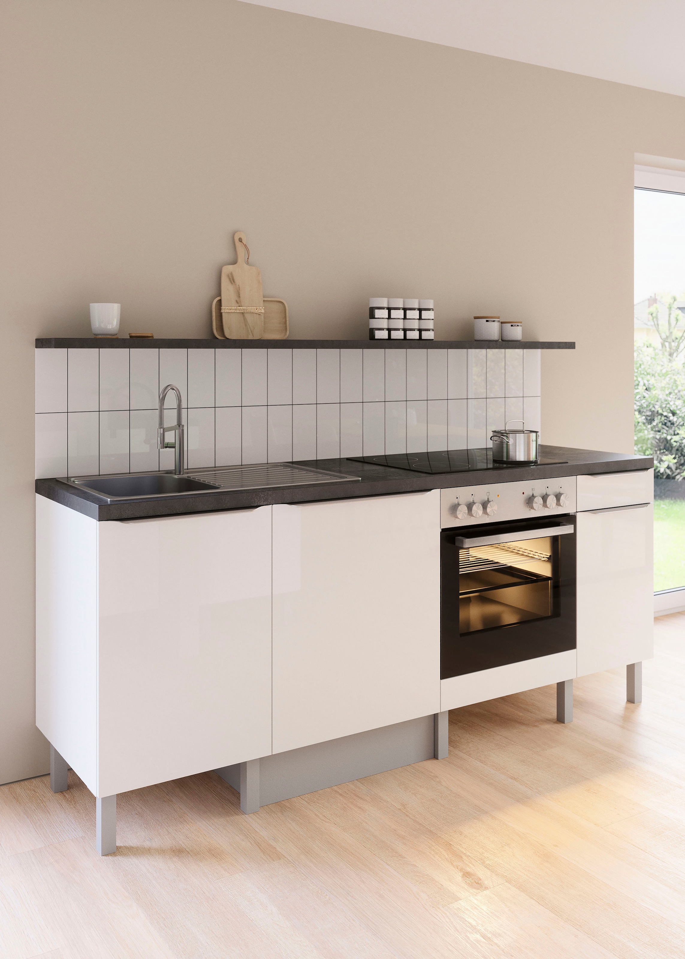 OPTIFIT Küche »Lilly2« Breite 210 cm, wahlweise mit E-Geräten