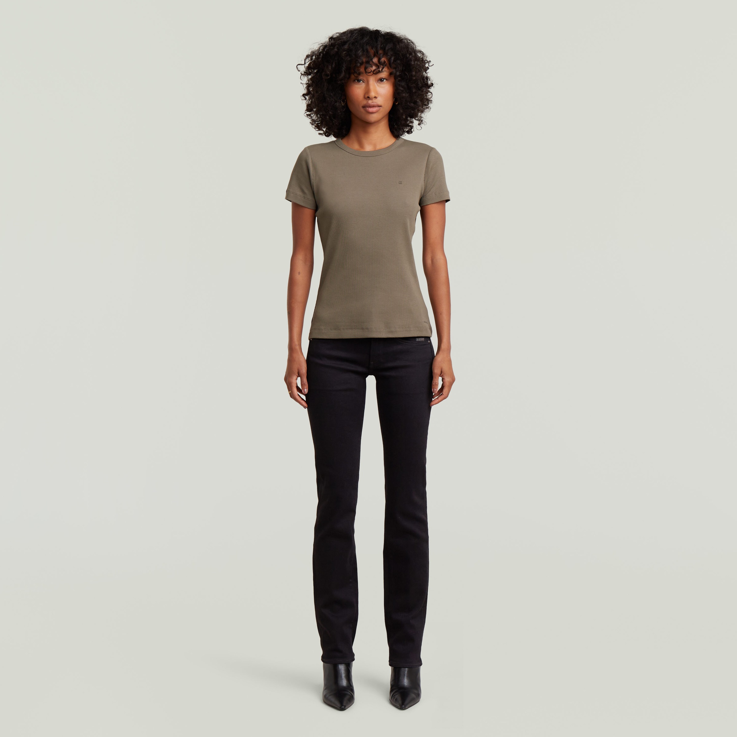 G-STAR T-Shirt »Slim Rib Wmn« in Rundhalsform