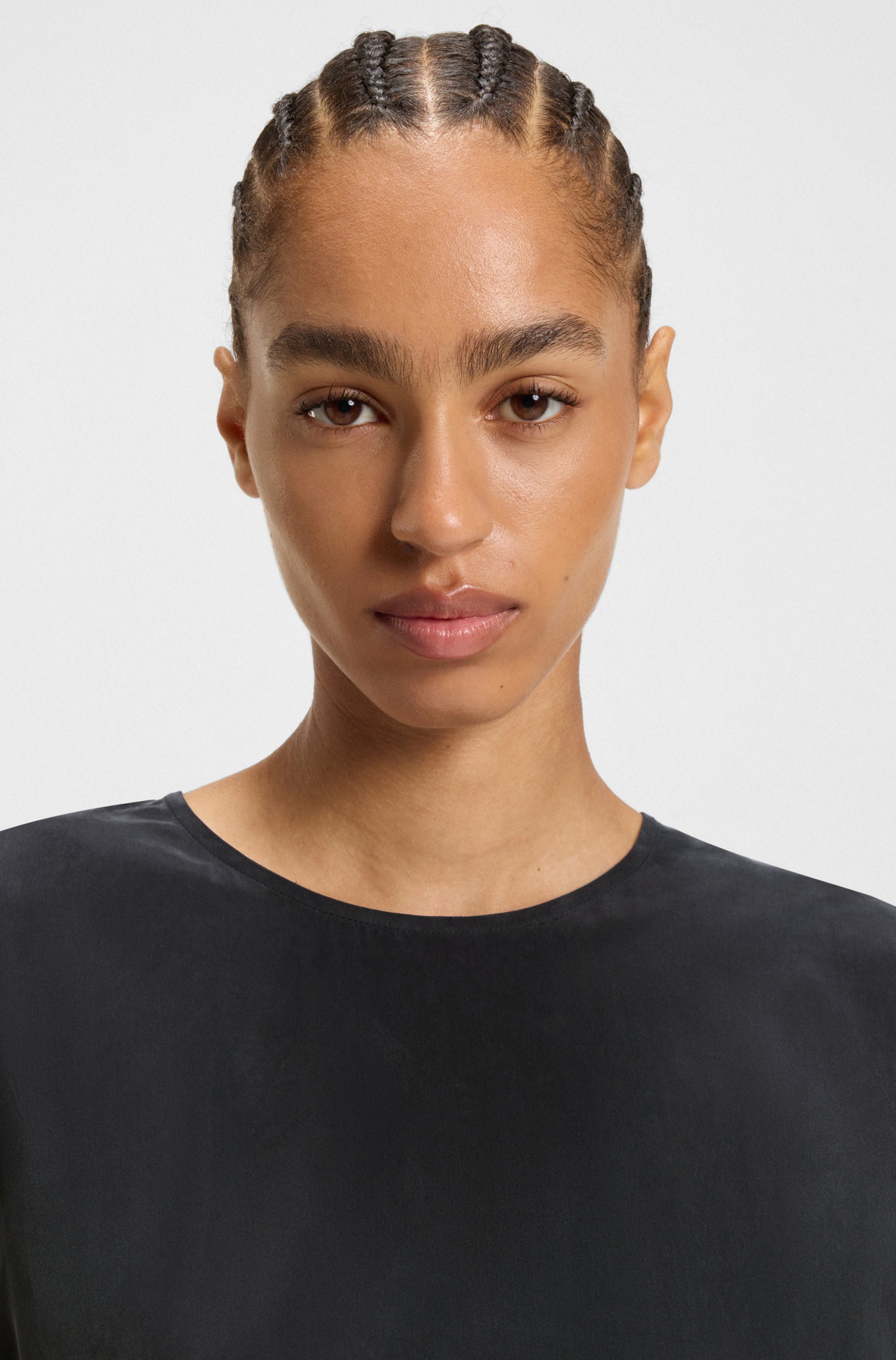 BOSS ORANGE Shirtbluse »Irnette Premium Damenmode«, mit Ärmelaufschlag
