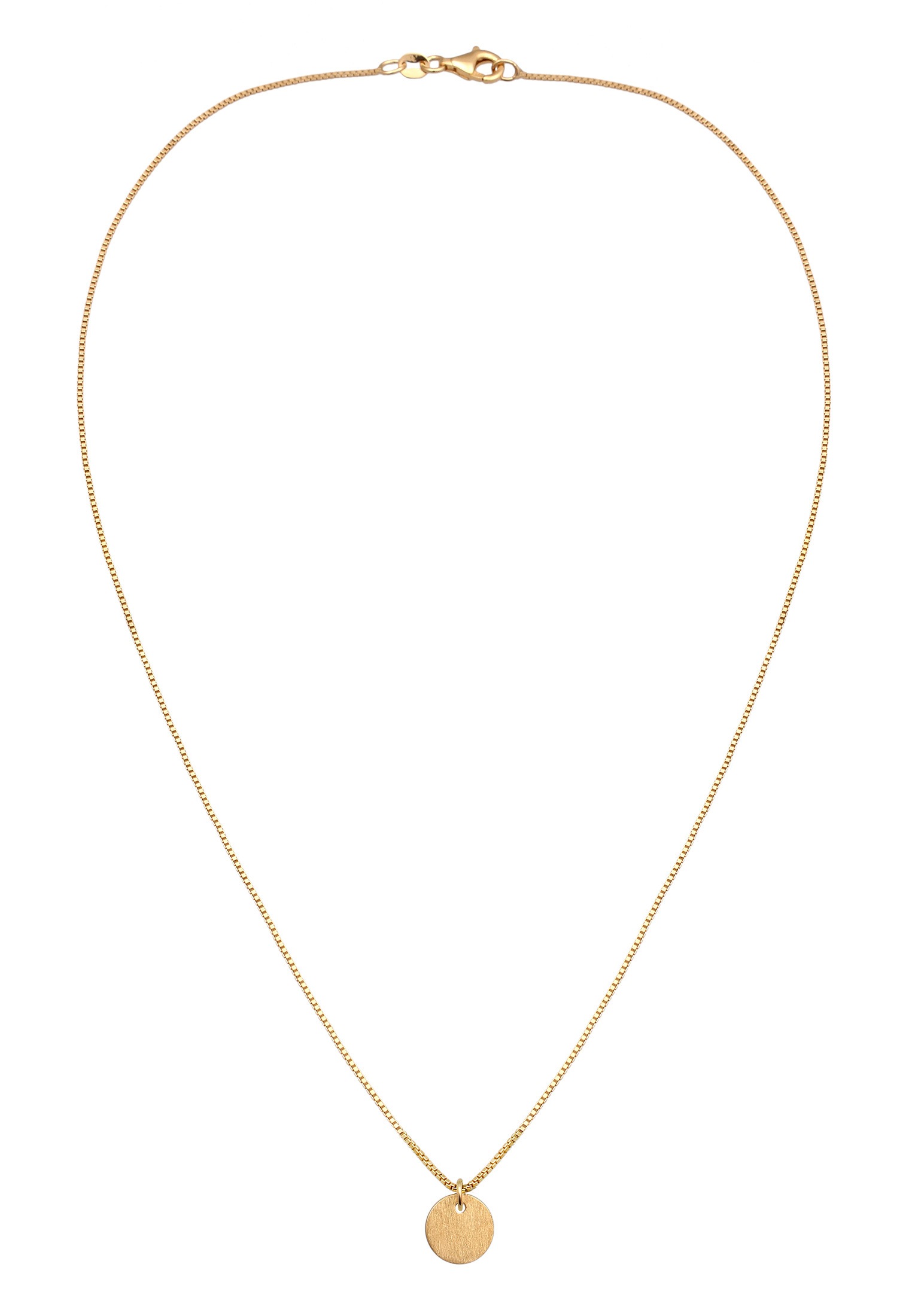 Elli Kette mit Anhänger »Halskette Plättchen Anhänger Matt 925 Sterling Silber«