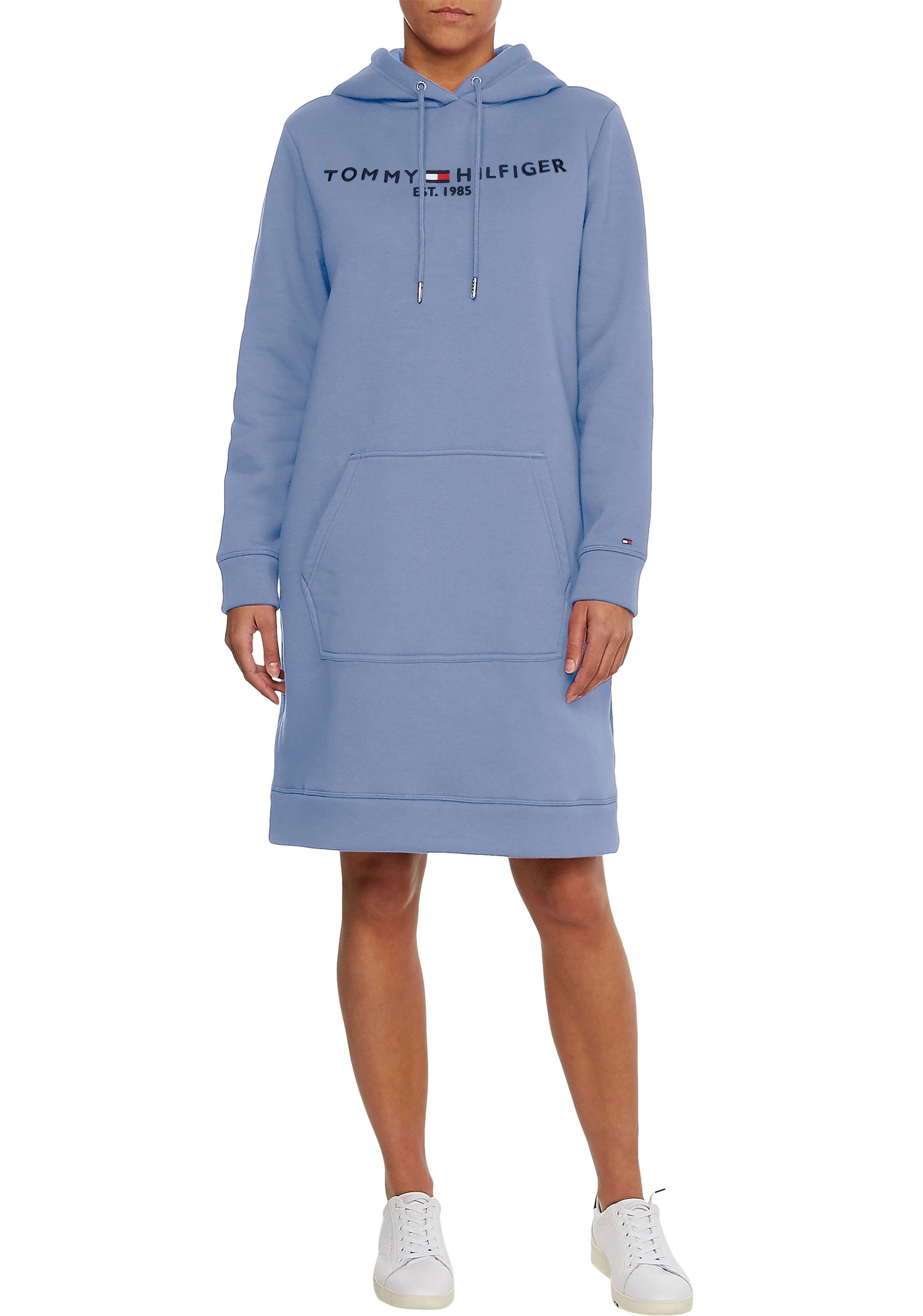 Tommy Hilfiger Sweatkleid »REGULAR HILFIGER HOODIE DRESS«, mit gesticktem Tommy Hilfiger Schriftzug