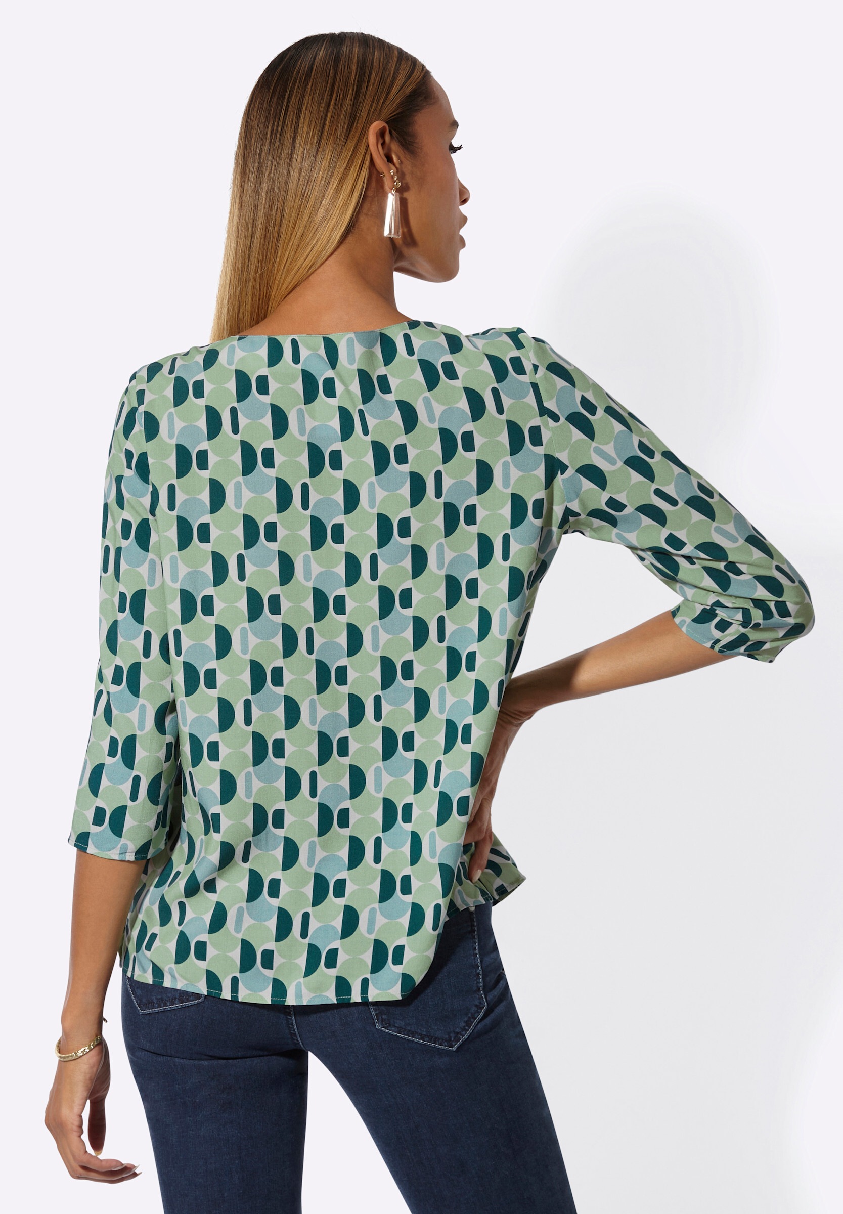 creation L Klassische Bluse »Druck-Bluse Druckbluse«