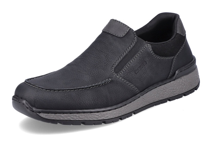 Rieker Herren Slipper mit herausnehmbarer Einlage in schwarz, Größe 42