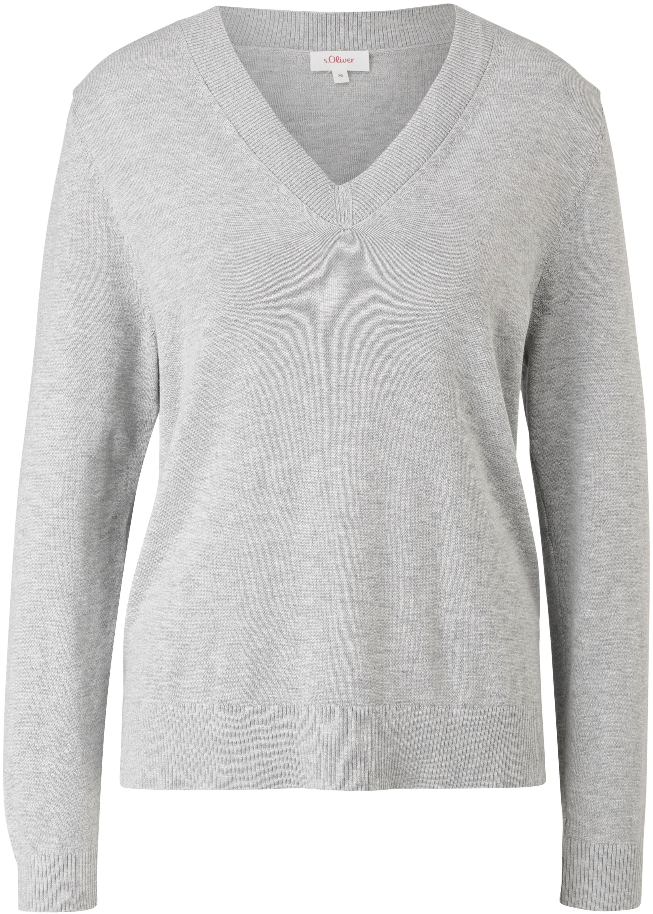 s.Oliver V-Ausschnitt-Pullover, im legeren Look