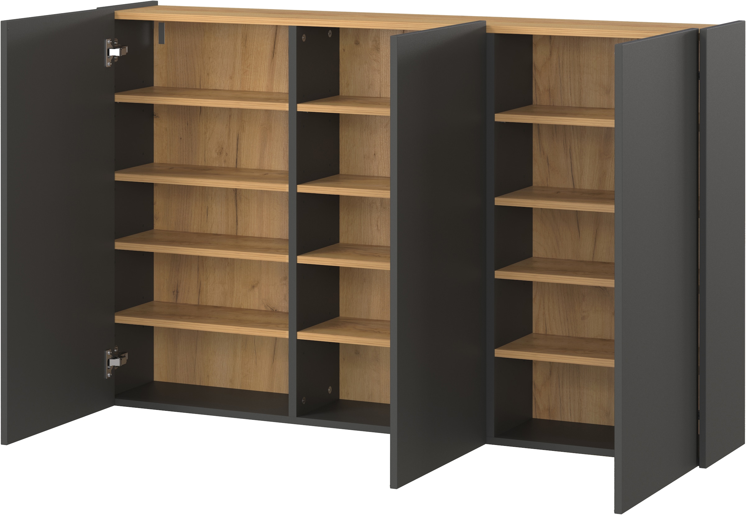 GERMANIA Mehrzweckschrank »GW-Libbiano«, (1 St.), ideal für schmale Flure, Breite 138 cm, in 3 verschiedenen Höhen