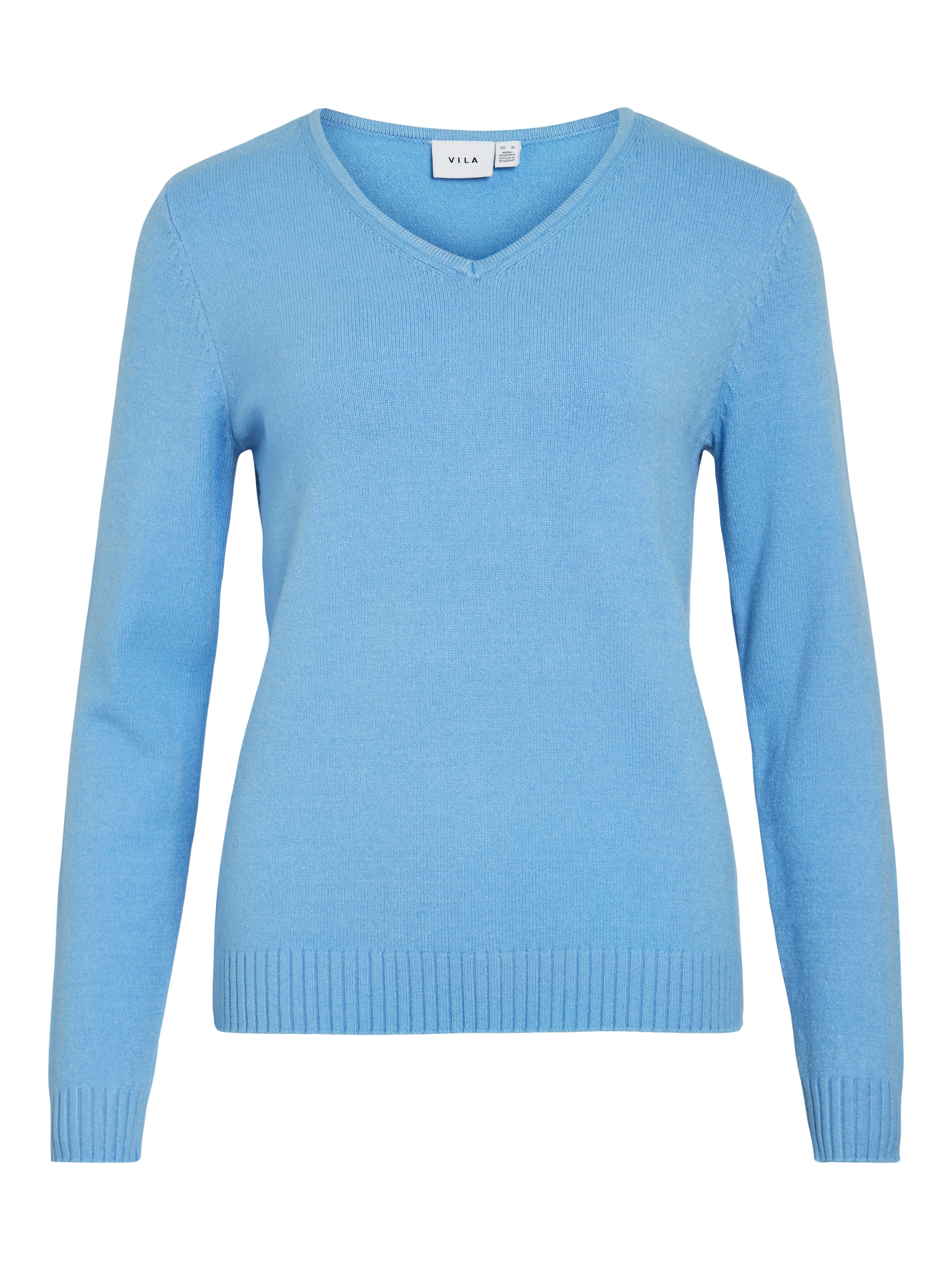 Vila V-Ausschnitt-Pullover »VIRIL V-NECK L/S  KNIT TOP - NOOS« Materialmix, regular fit
