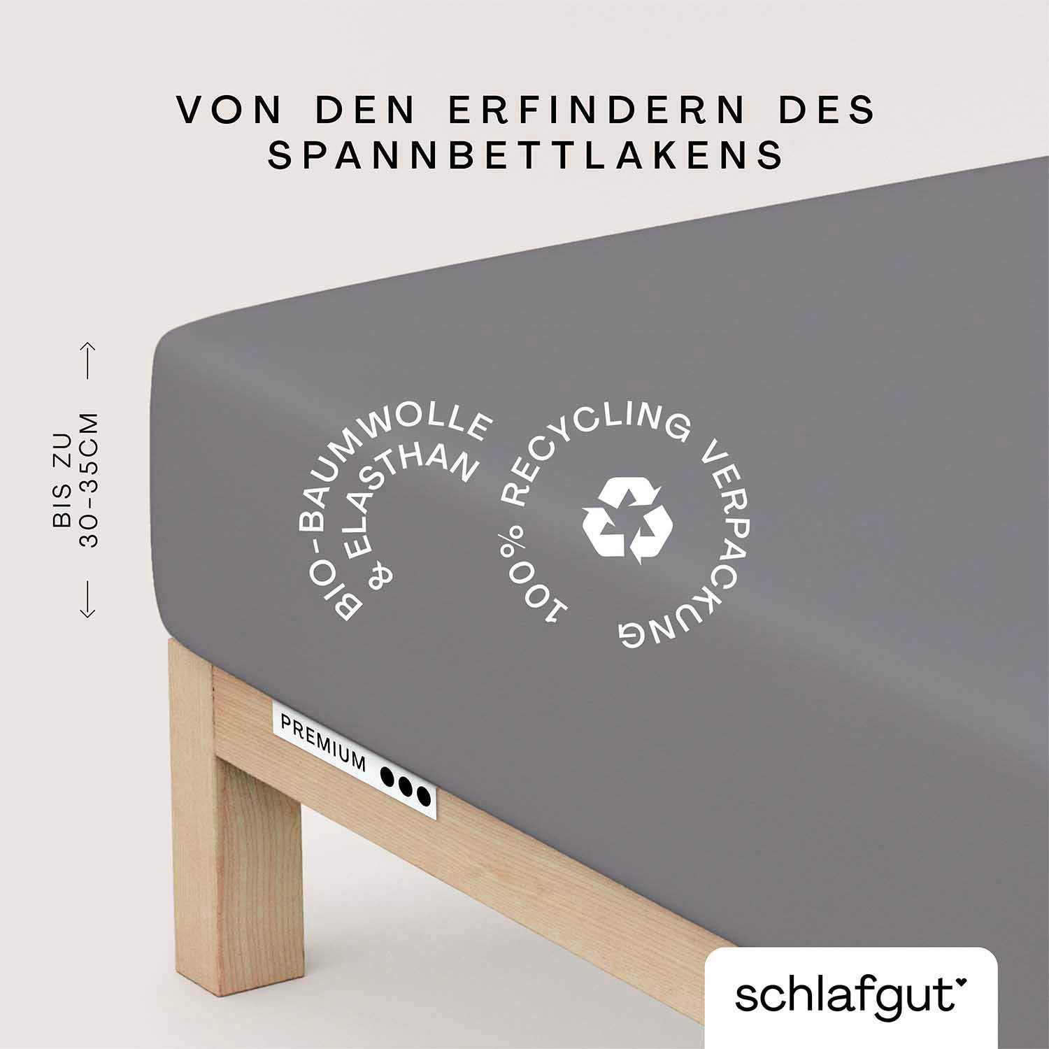 Schlafgut Spannbettlaken »Premium«, nachhaltige Zero Waste Verpackung