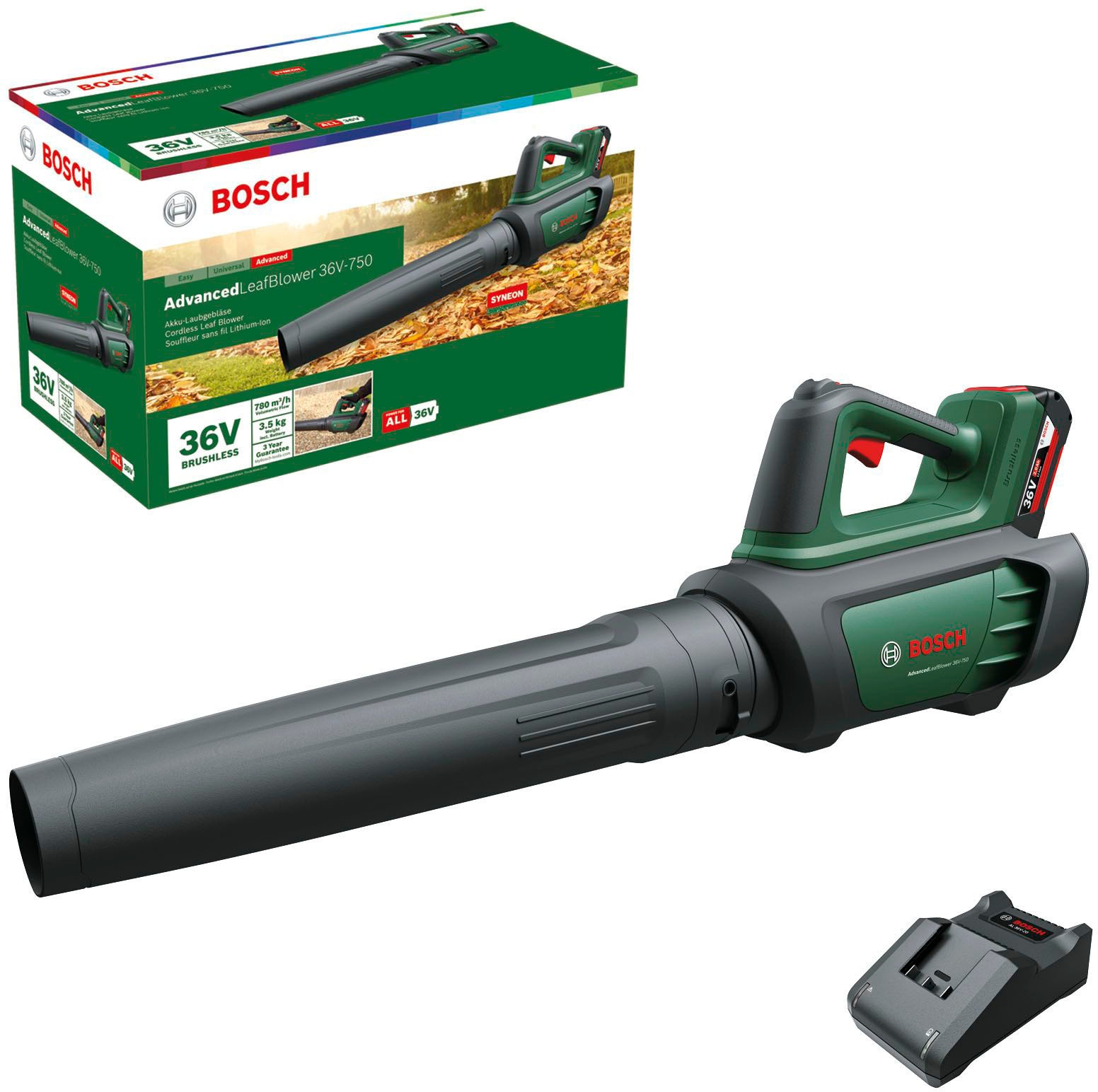Bosch Home & Garden Akku-Laubbläser »AdvancedLeafBlower 36V-750«, mit Akku 36V/2,0 Ah und Ladegerät