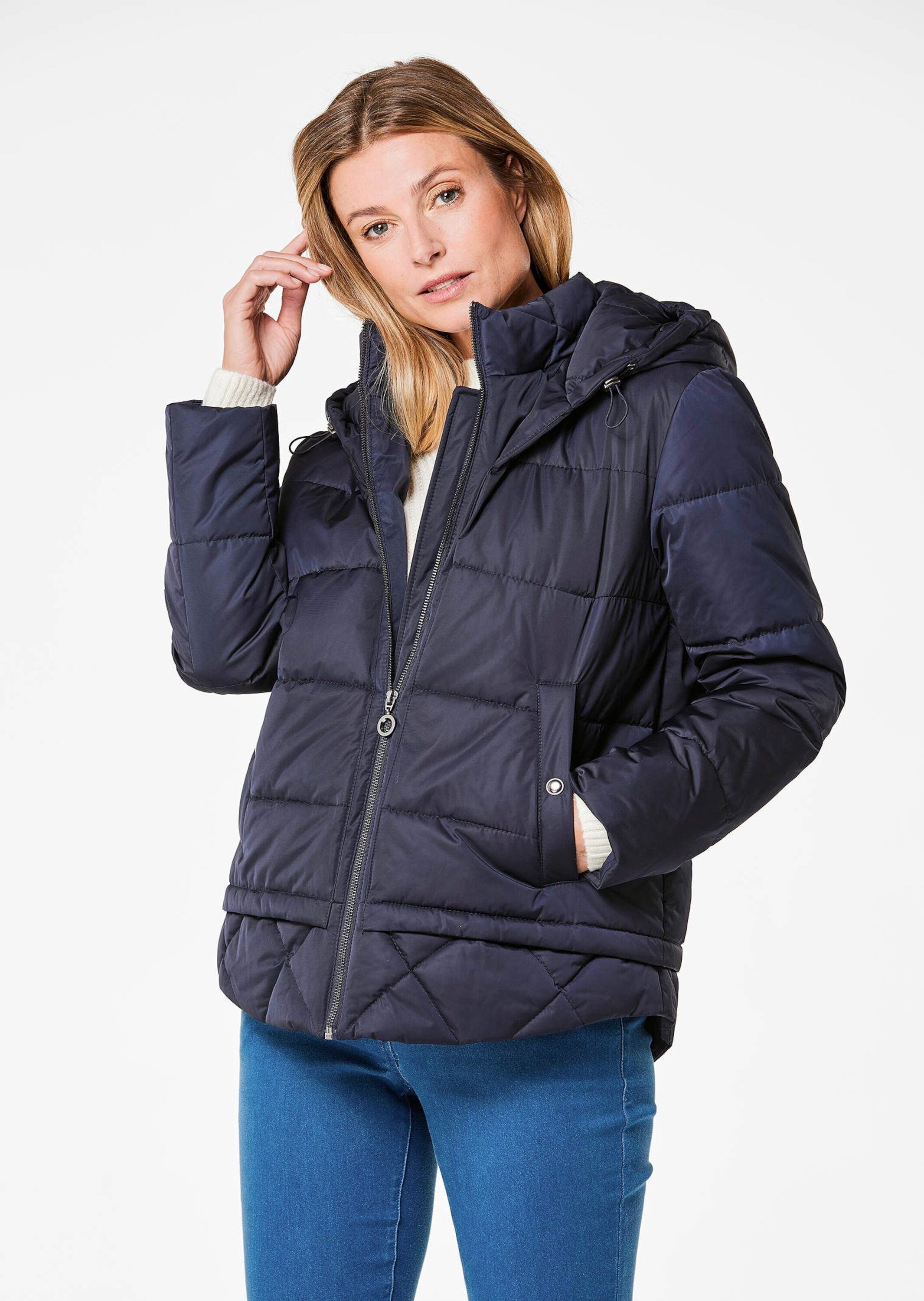 GOLDNER Kurzjacke »Steppjacke mit Kapuze«