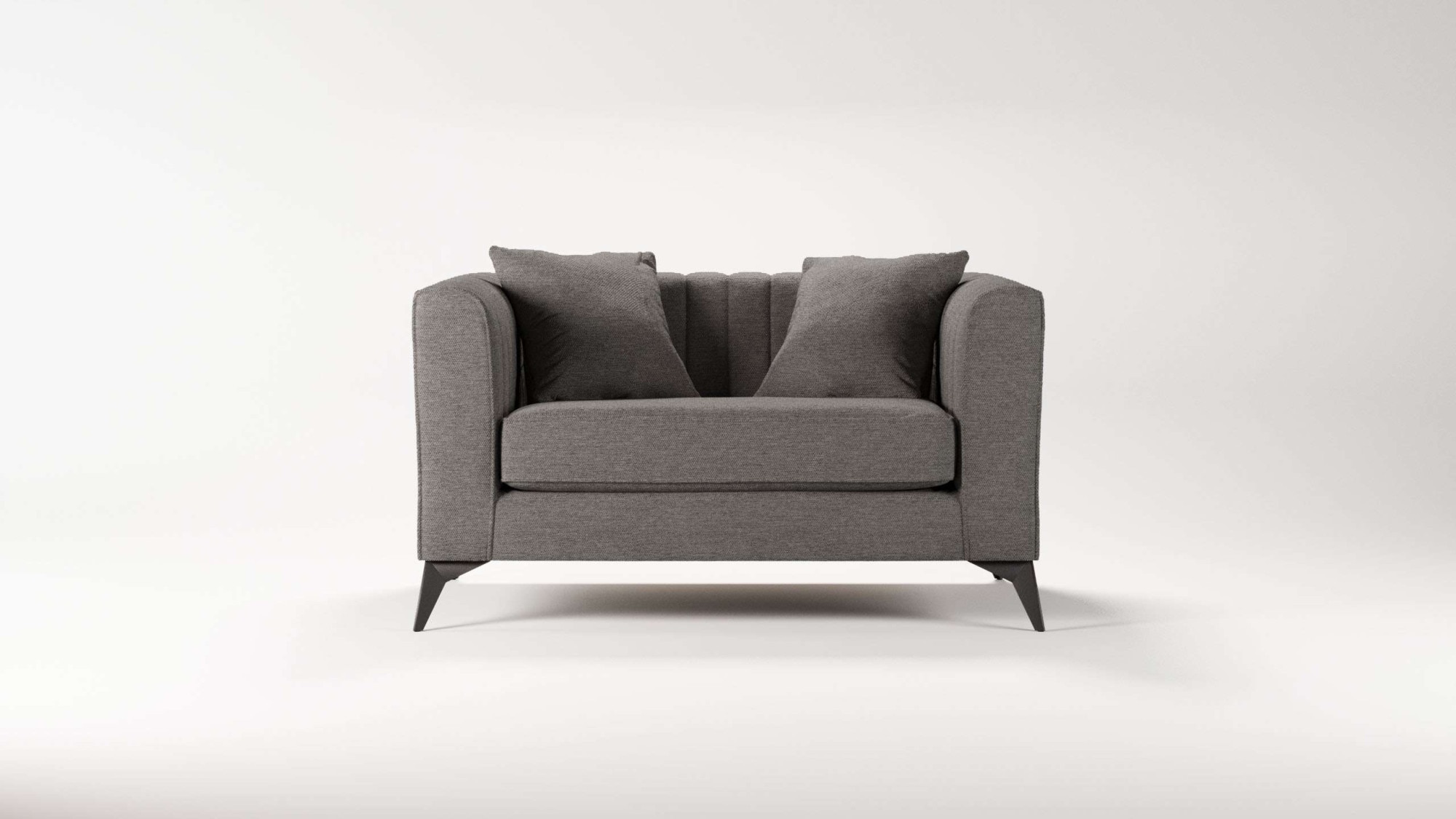 Places of Style Loveseat »MATTHEW Loungesessel, Maße B/T/H: 130/86/74 cm«, incl. Zierkissen, feine Steppung im Rücken, belastbar bis 200kg
