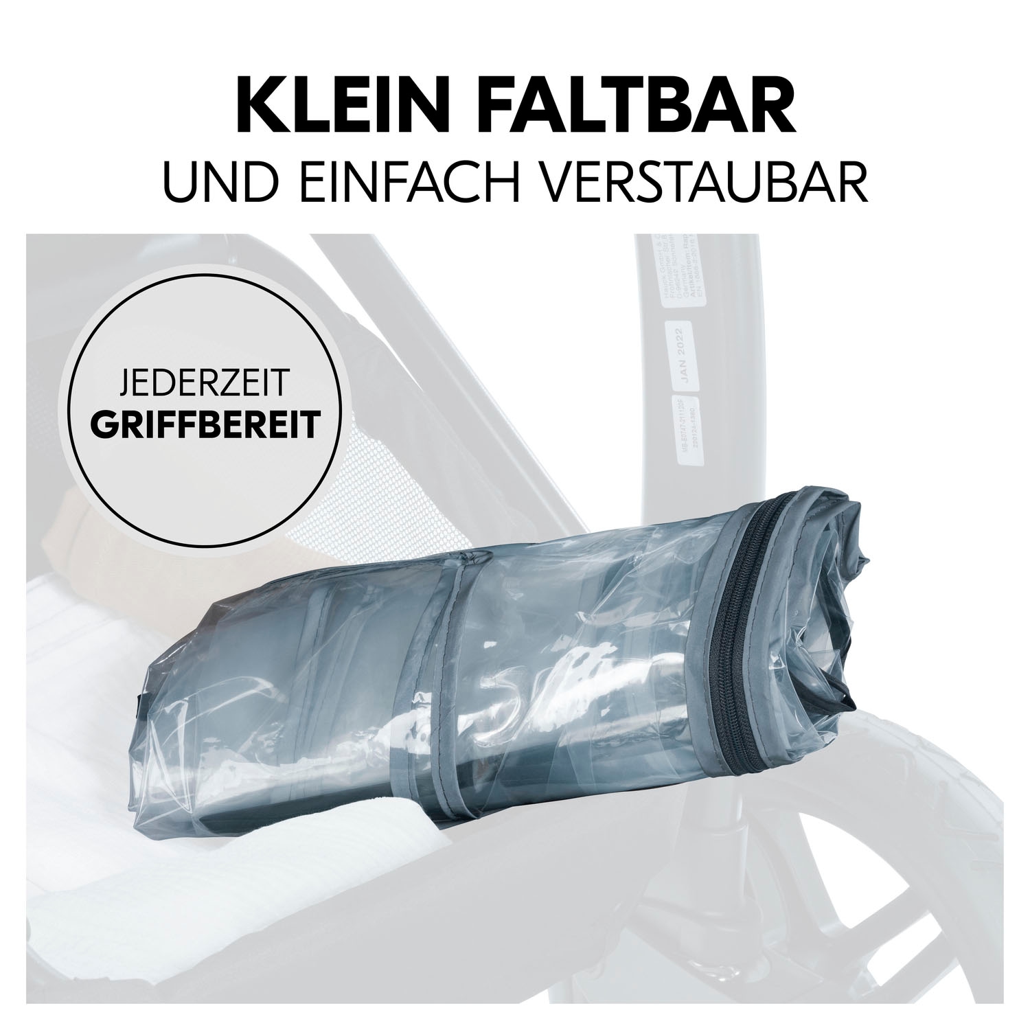 Hauck Kinderwagen-Regenschutzhülle »Pushchair Raincover 4W«, für 4-Rad-Buggy