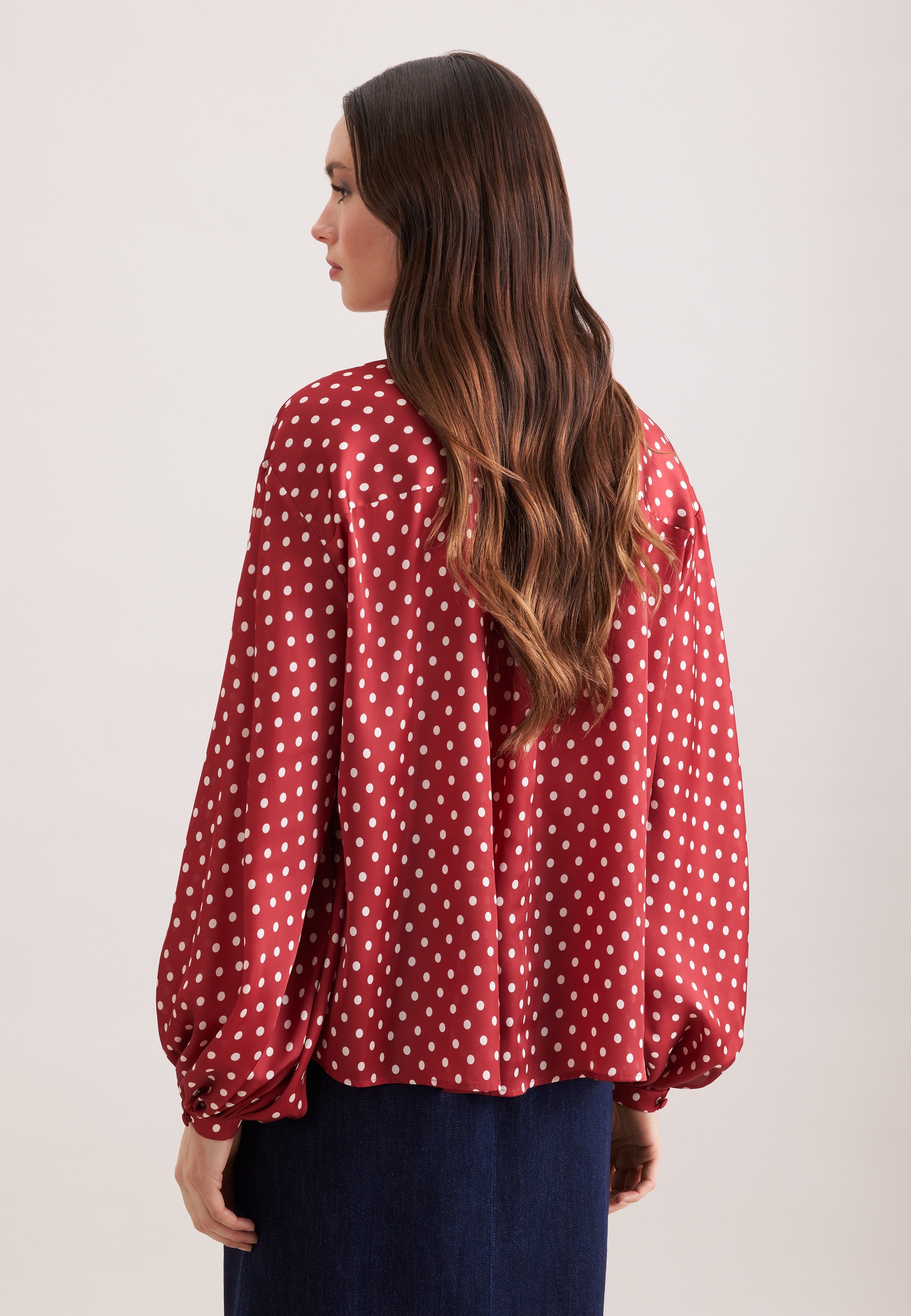 seidensticker Rüschenbluse 1/1 V-Neck Druck