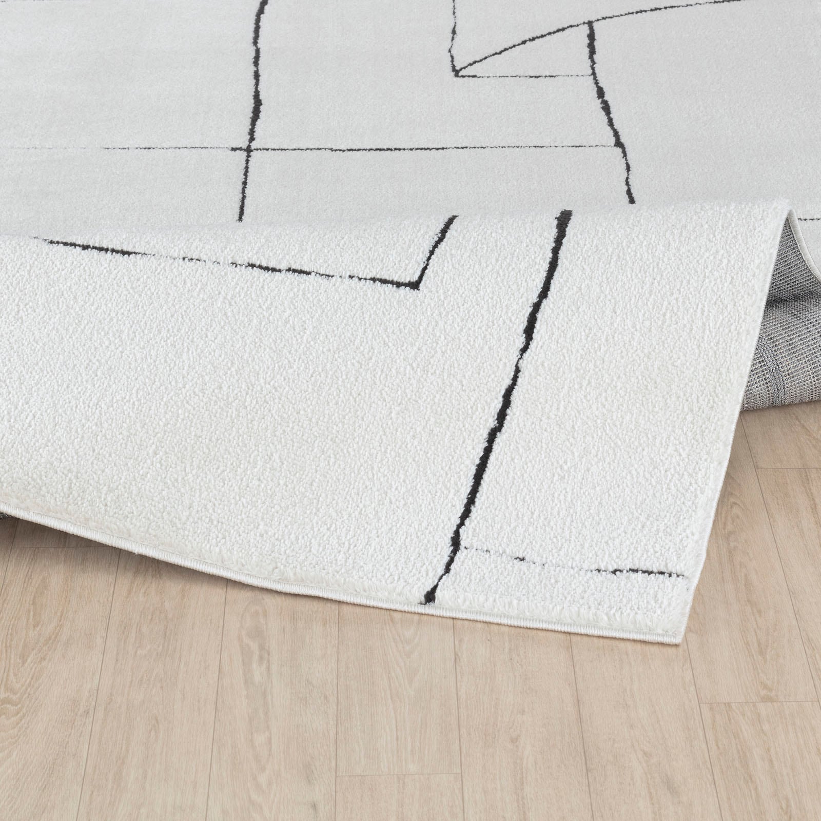 Livabliss Teppich »BARI« rechteckig 14 mm Höhe Skandi Design, Modern Boho Kurzflor Wohnzimmerteppich, Schlafzimmer