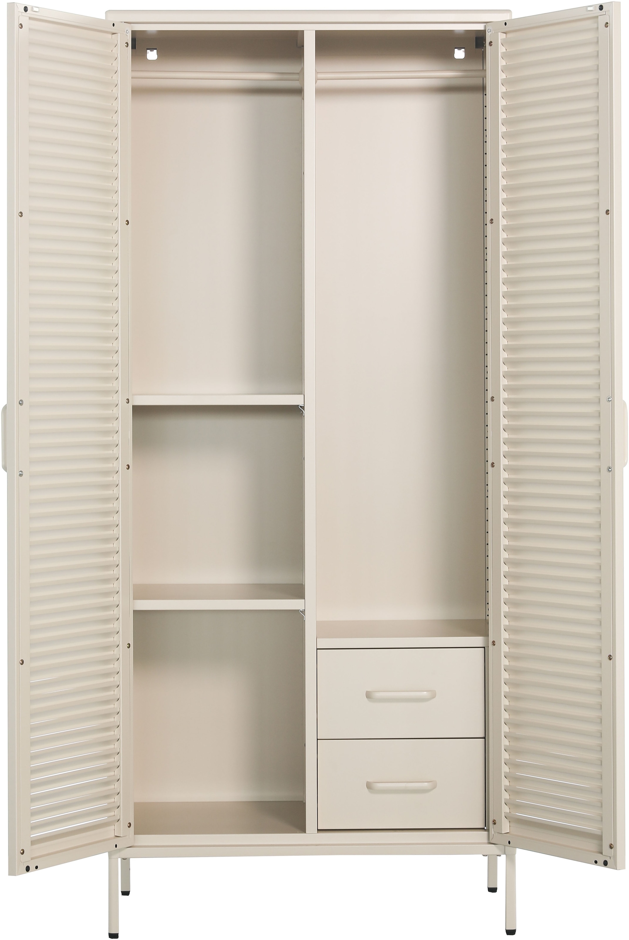 OTTO home Kleiderschrank »GERRON Kleiderschrank Metallschrank Spind« Schlafzimmerschrank mit 2 Türen weiß Breite 80cm