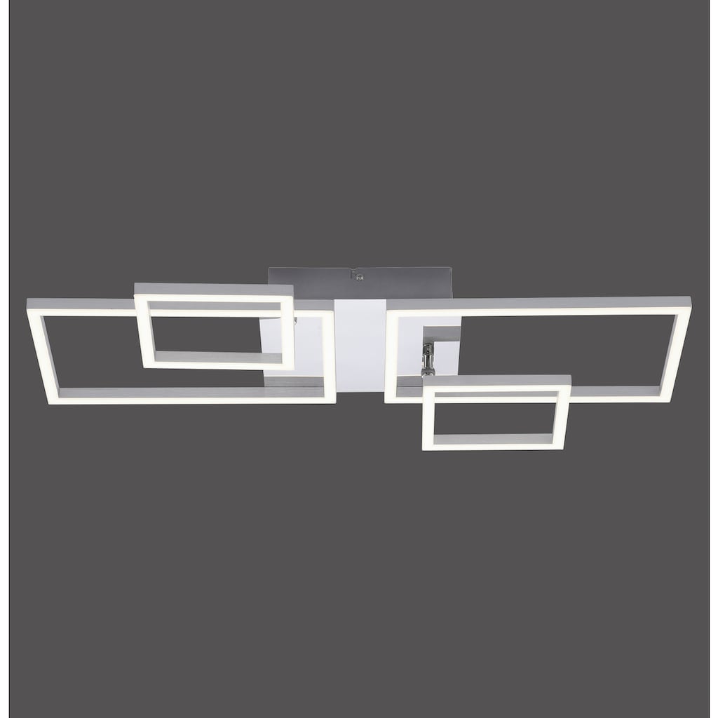 my home LED Deckenleuchte »Jorvin«, LED-Modul, 1 St., Warmweiß, Moderne Deckenlampe stahl L65 x 33,8 cm, schwenkbar, flache Bauform