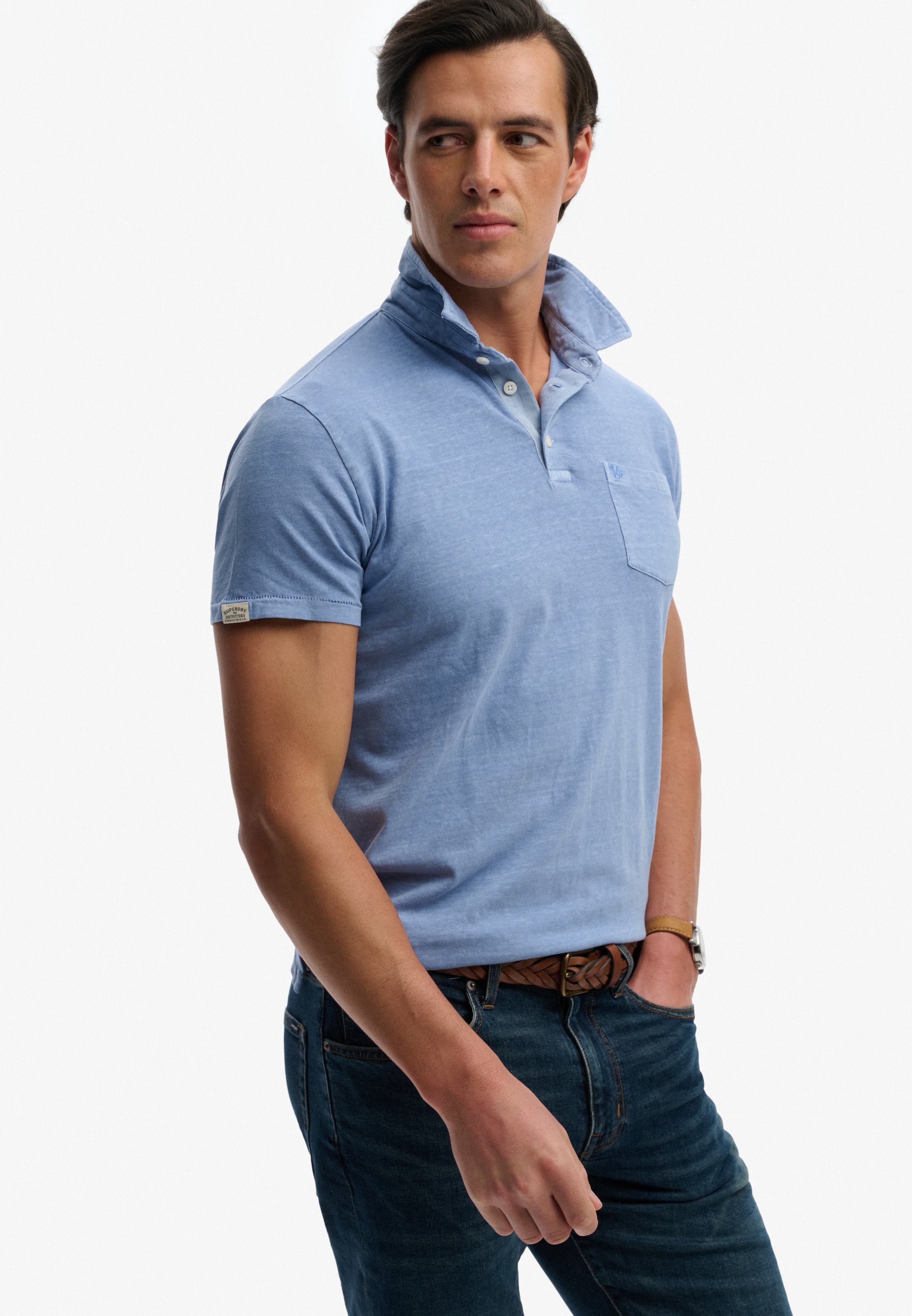 Superdry Poloshirt »CLASSIC COTTON LINEN POLO« aus tollem Baumwoll-Leinen-Mischgewebe