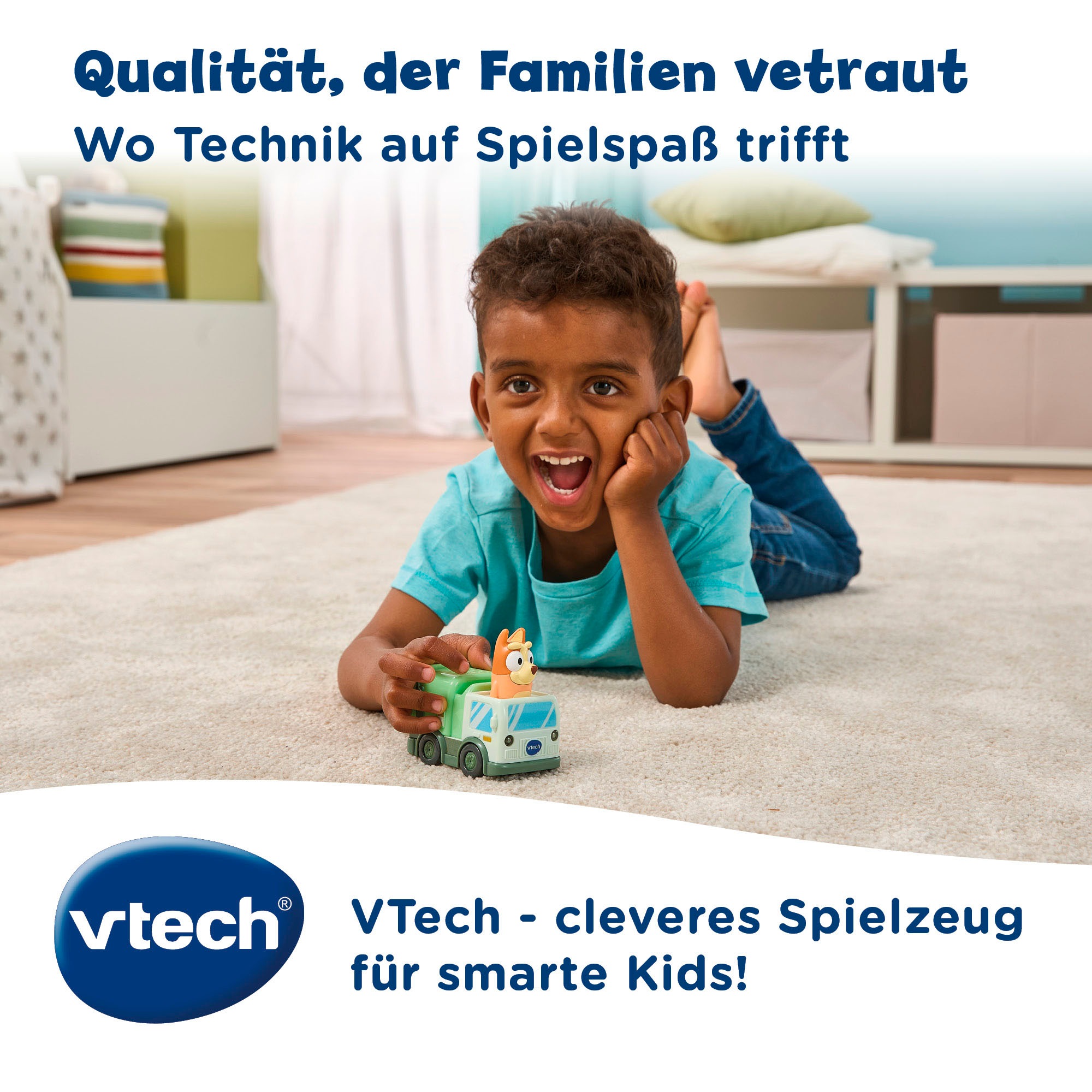 Vtech® Spielzeug-Müllwagen »Tut Tut Baby Flitzer - Bingos Müllwagen« mit Licht und Sound