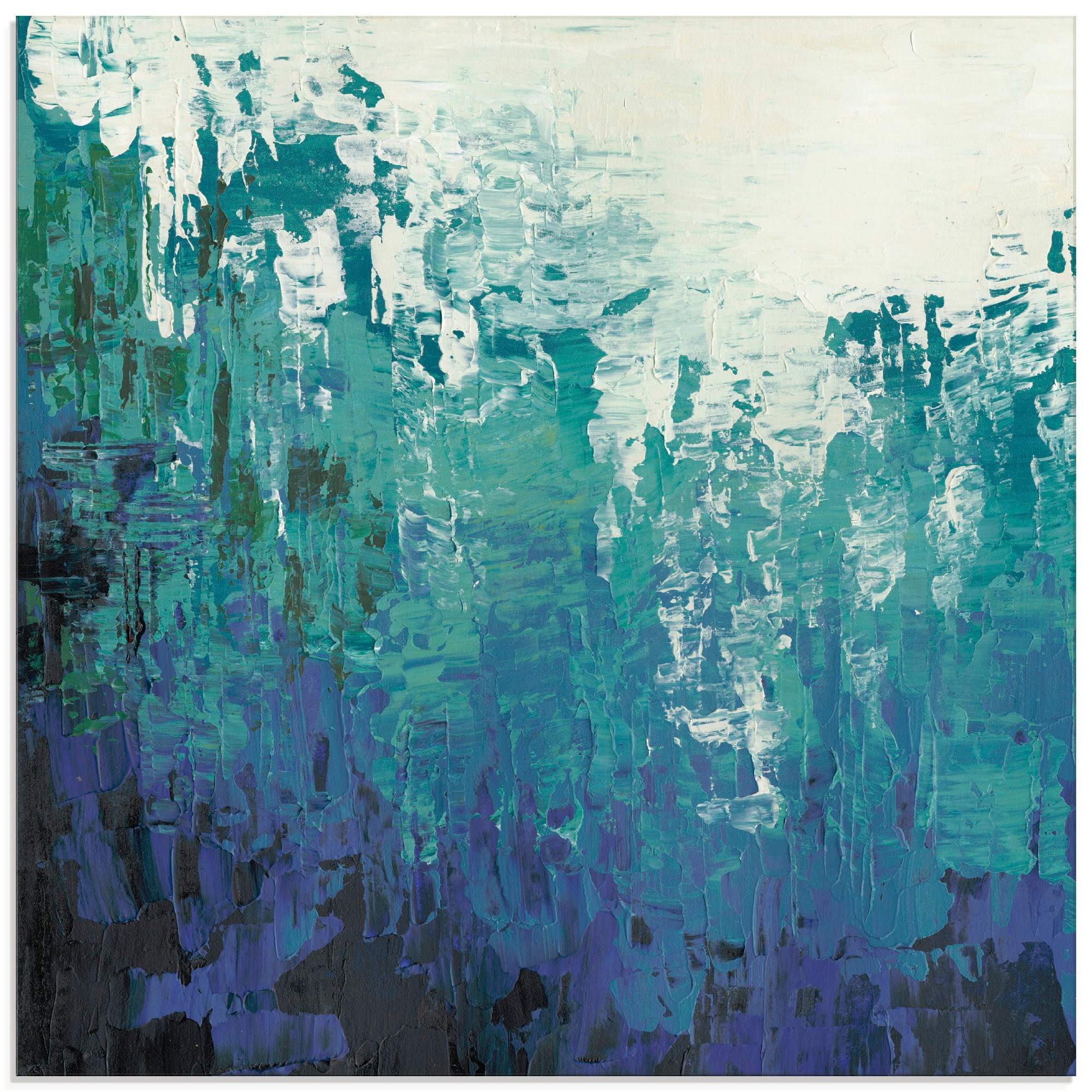 Artland Glasbild »Seehöhlen I«, Gegenstandslos, (1 St.)