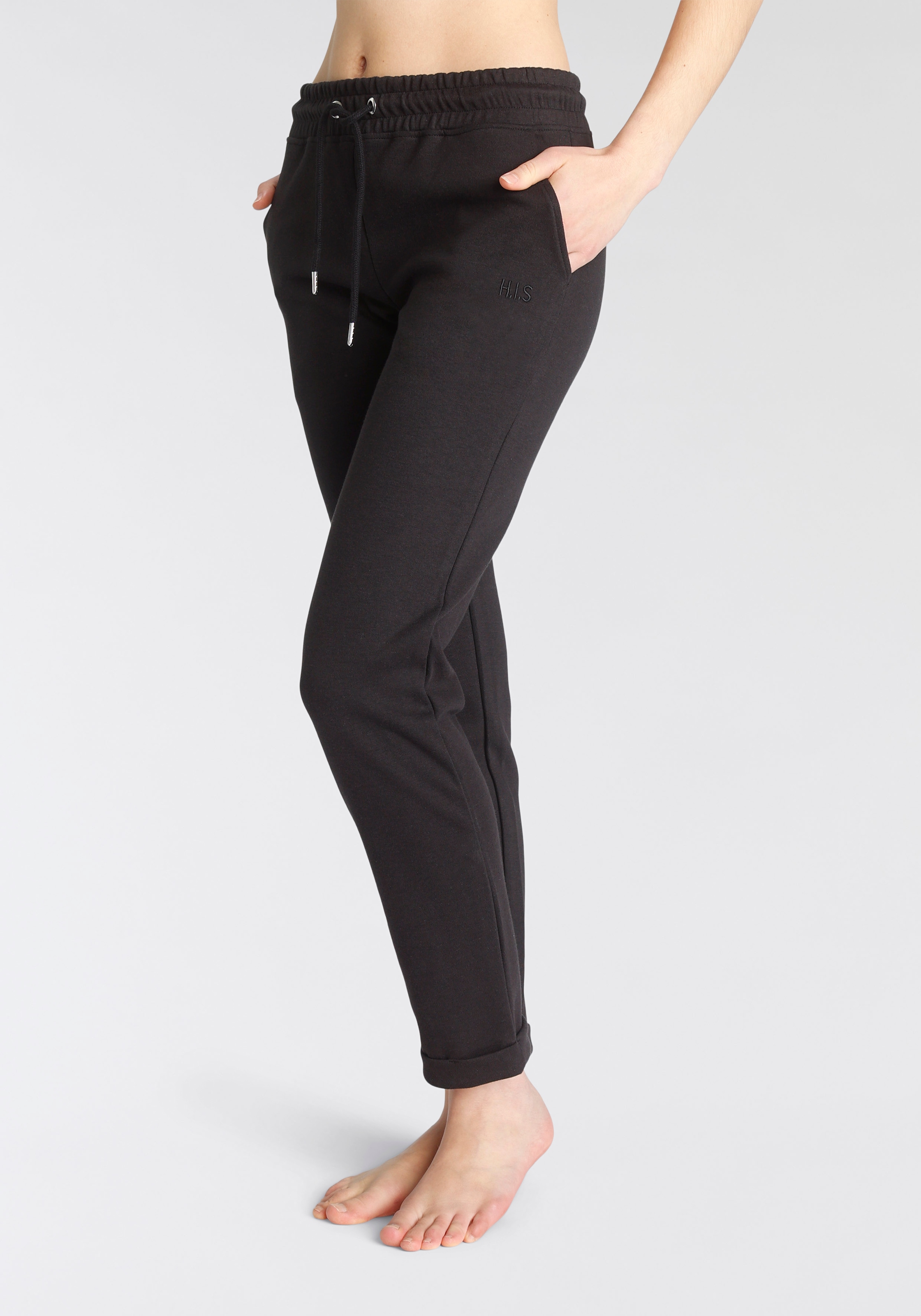 H.I.S Schlupfhose »- Relaxhose - Sweathose«, mit kleinem Aufschlag am Saum, Loungewear