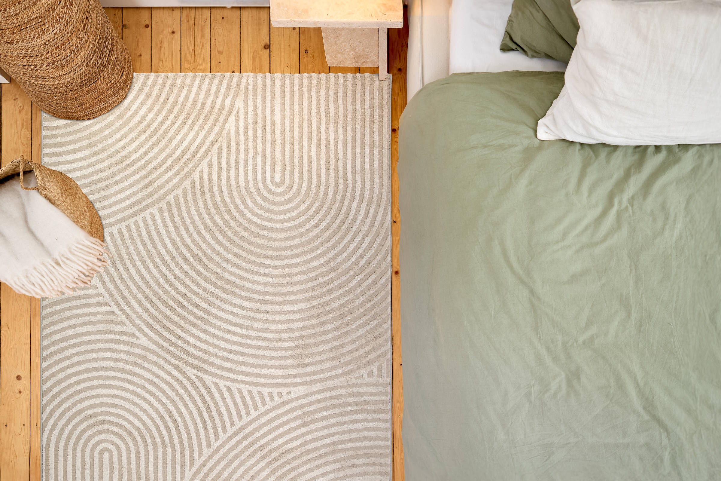 ASTRA Teppich »Jules 253« rechteckig 8 mm Höhe Hoch Tief Struktur, Kurzflor, Wohnzimmer, Schlafzimmer