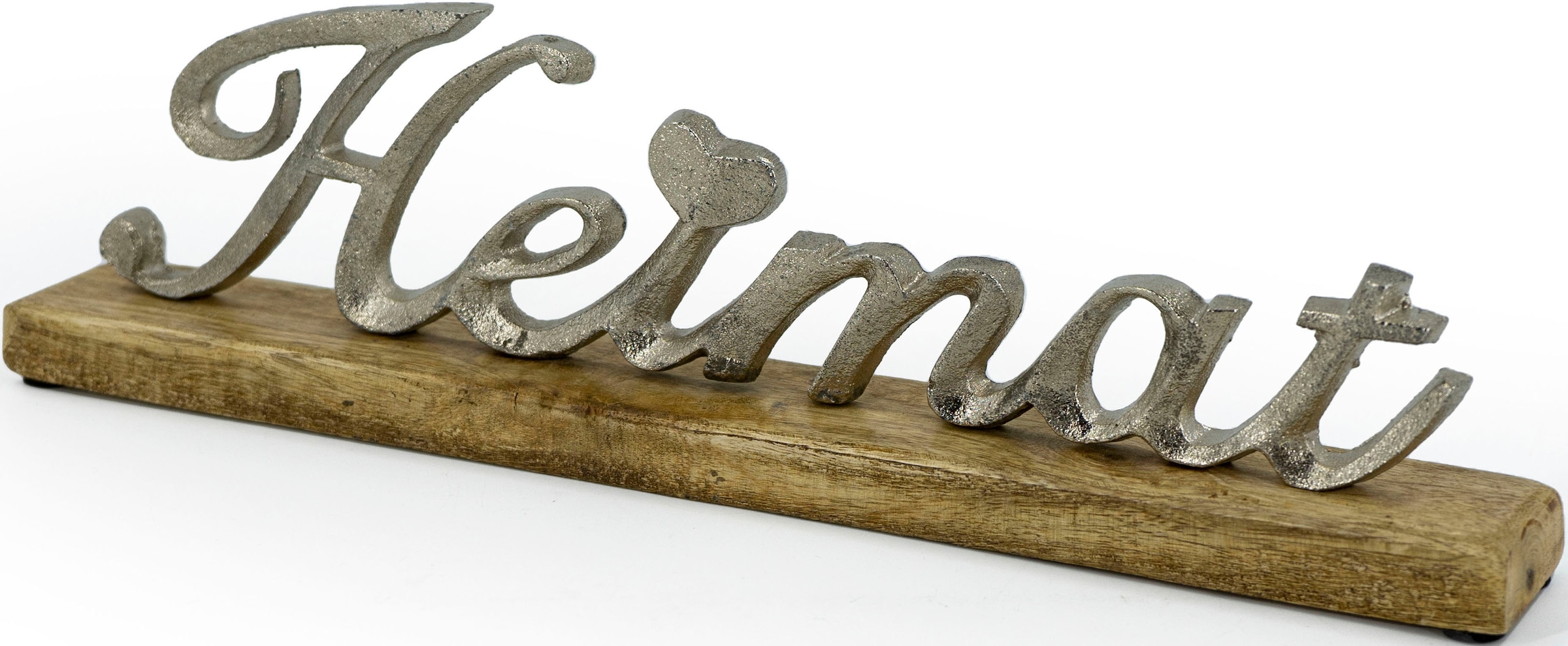 NOOR LIVING Deko-Schriftzug »Heimat«, aus Holz und Aluminium