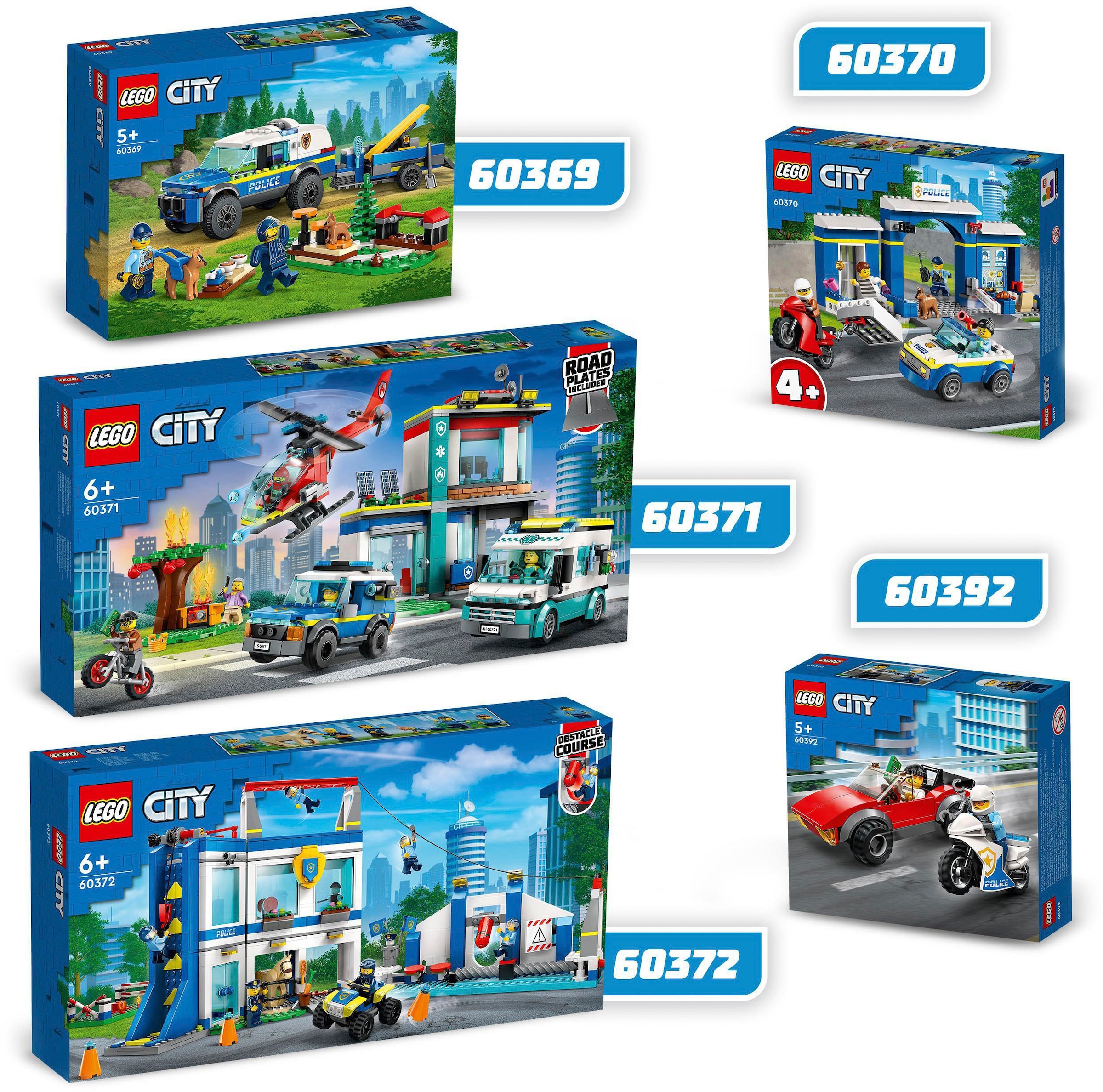 LEGO® Konstruktionsspielsteine »Hauptquartier der Rettungsfahrzeuge (60371), LEGO® City«, (706 St.), Made in Europe