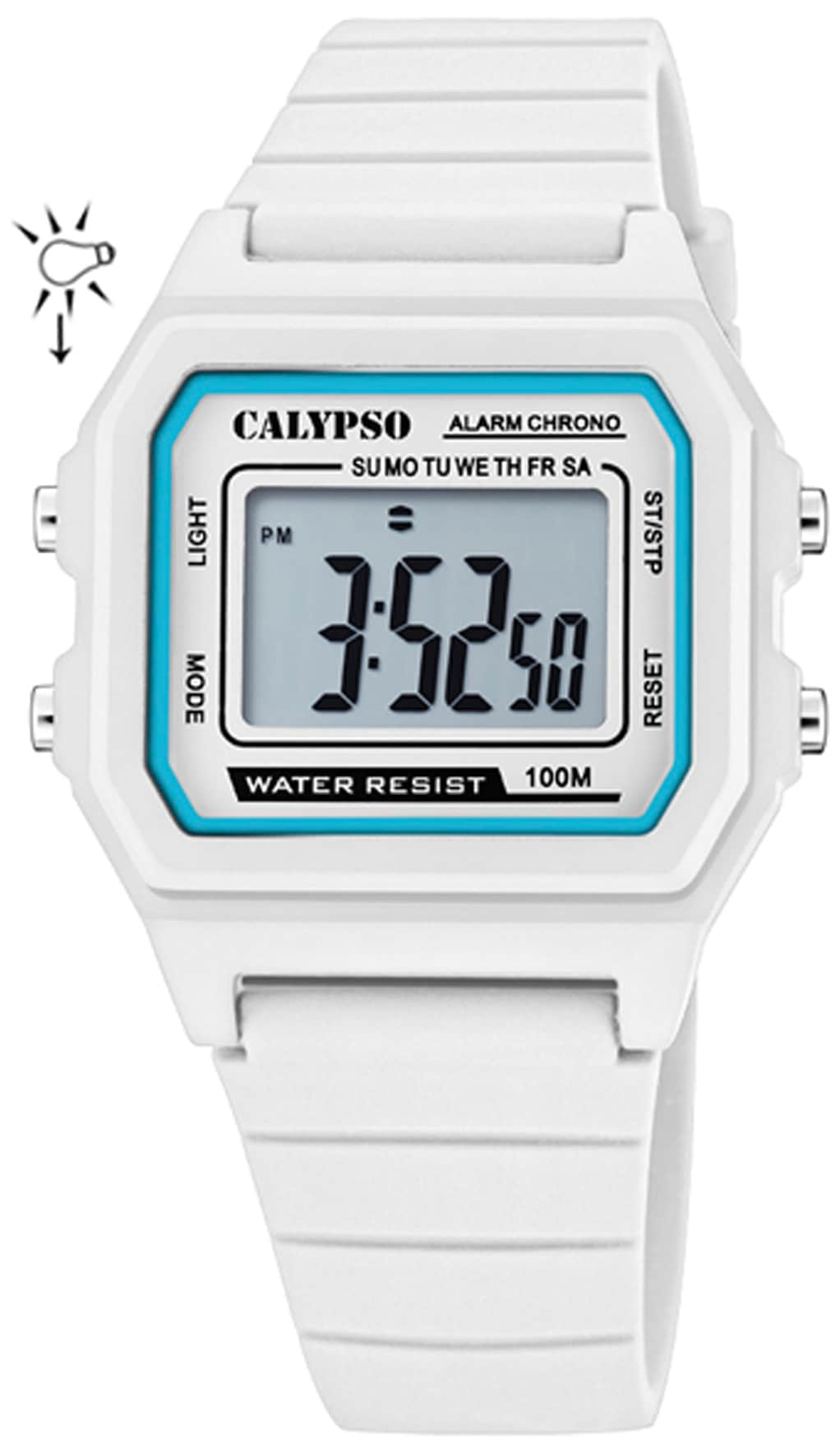 CALYPSO WATCHES Chronograph »Digital Crush, K5805/1«, Armbanduhr, Quarzuhr, Herrenuhr, Datum, Digitalanzeige, Stoppfunktion