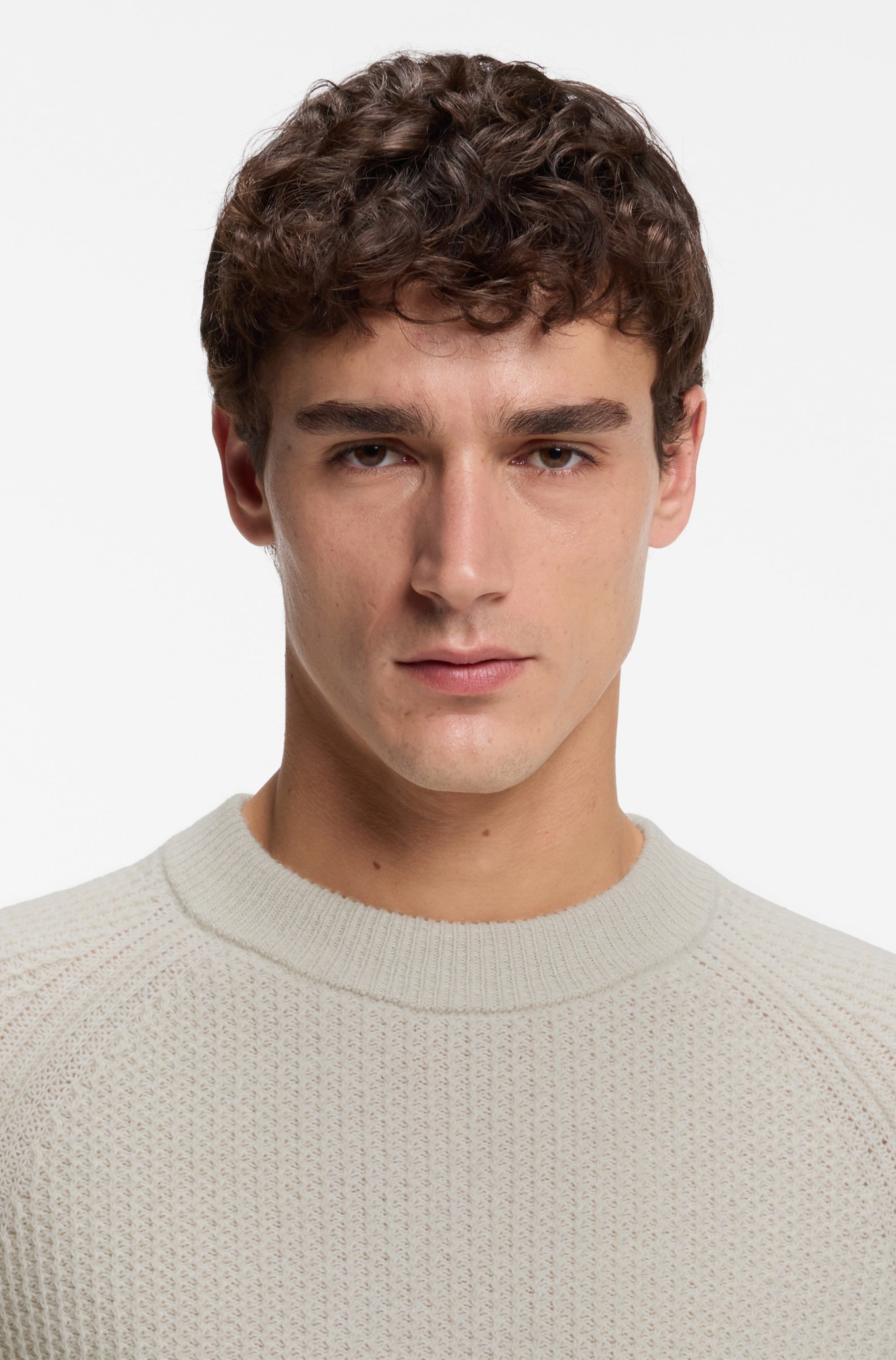 BOSS ORANGE Strickpullover »Kepler« mit Schurwolle, Relaxed Fit, Strukturstrick