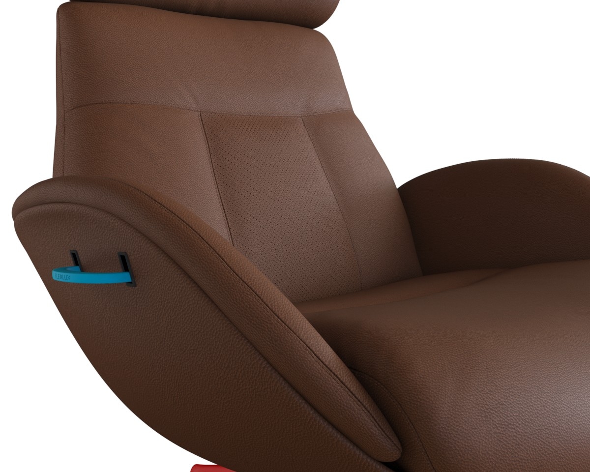 FLEXLUX Relaxsessel »Elegant, Funktionsessel, Polstersessel, Armlehnen-, TV-Fernsehsessel,«, Premium Komfort, Rücken- und Kopfteilverstellung, Drehbar, Fuß Alu