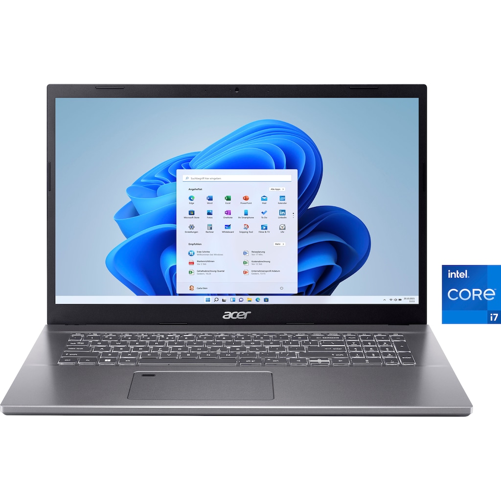 Acer Notebook »A517-53G-78VR«, 43,94 cm, / 17,3 Zoll, Intel, Core i7, GeForce RTX 2050, 1000 GB SSD